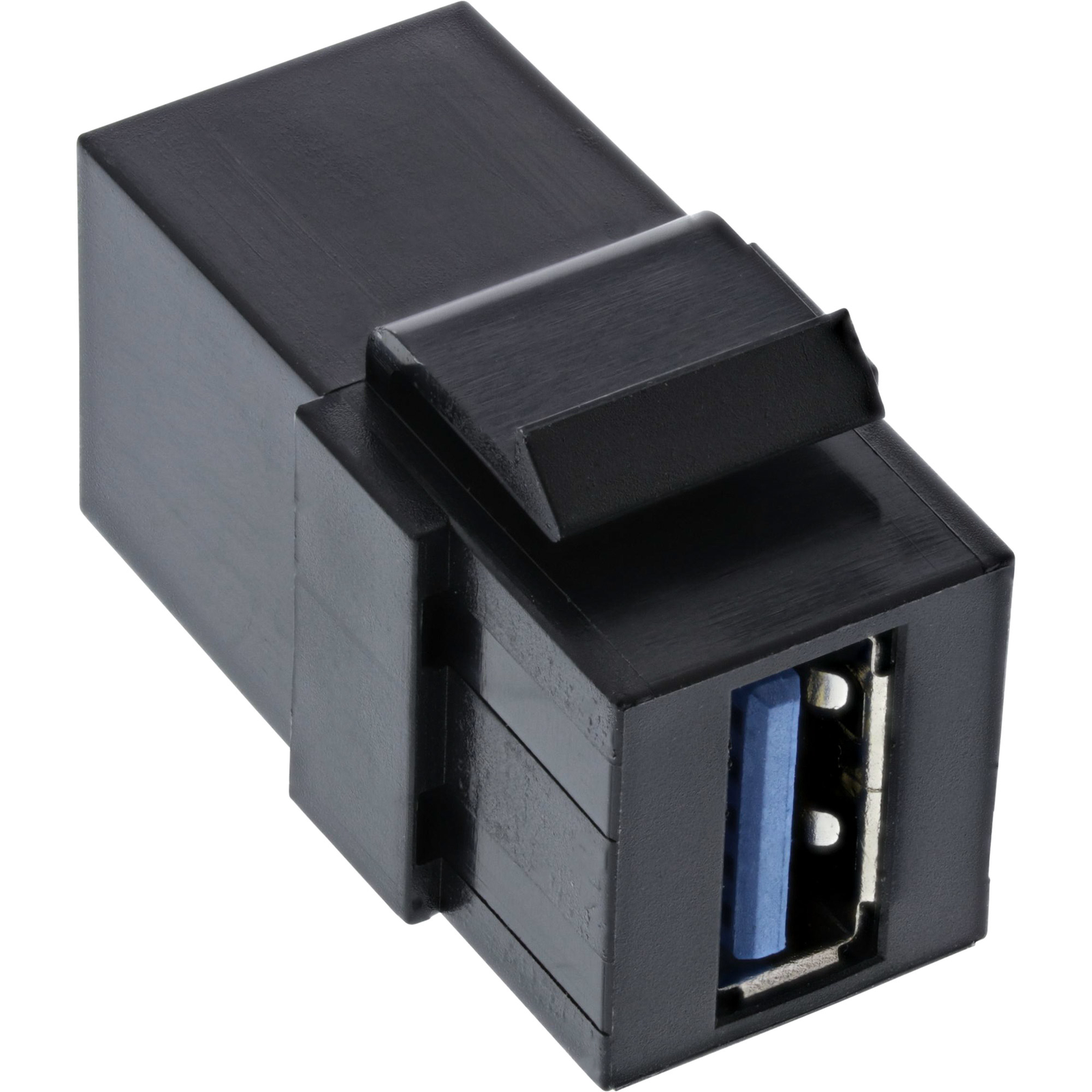 InLine USB 3.1 Keystone Insert USB-A Female Female Angled Black
