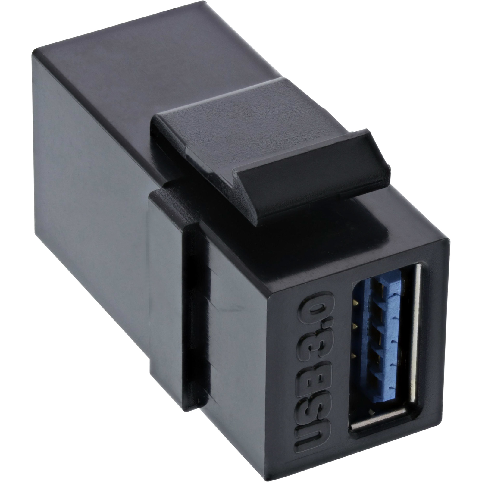 InLine USB 3.1 Keystone Snap-in Insert USB-A Socket Socket Black