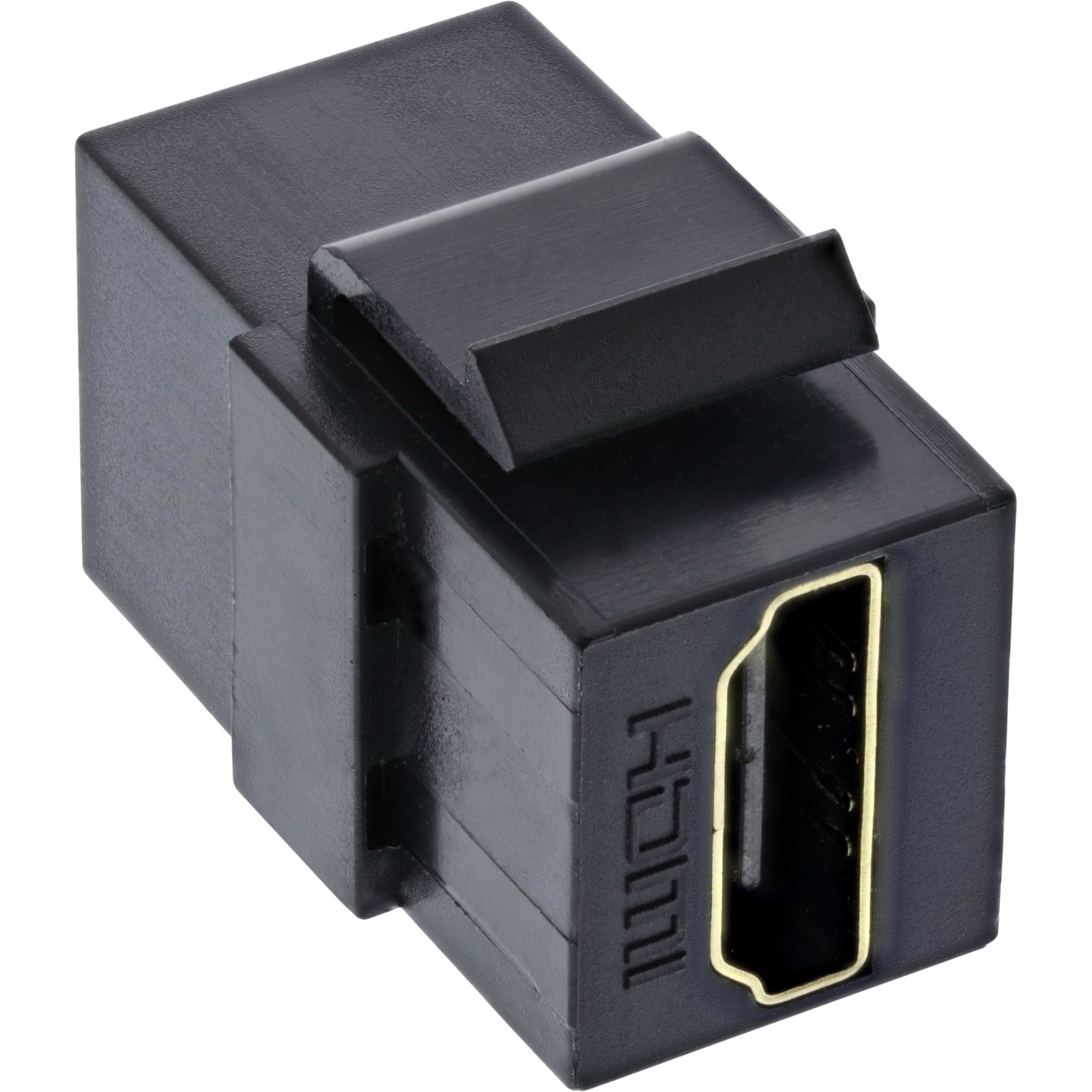 InLine HDMI Keystone Snap-in Insert 4K-60Hz HDMI A Socket-socket Black