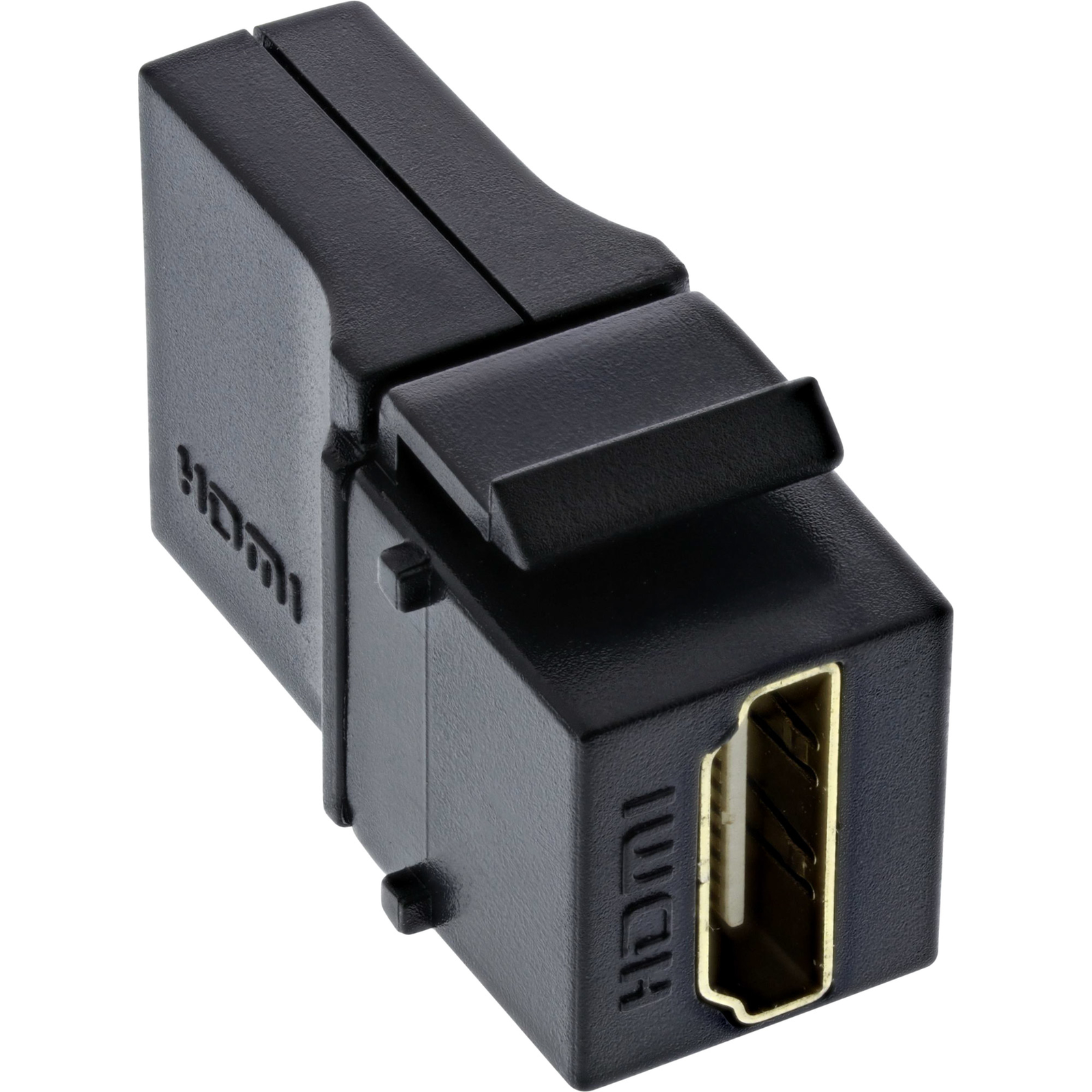 InLine HDMI Keystone Snap-in Insert 4K-60Hz HDMI A Socket-socket Angled