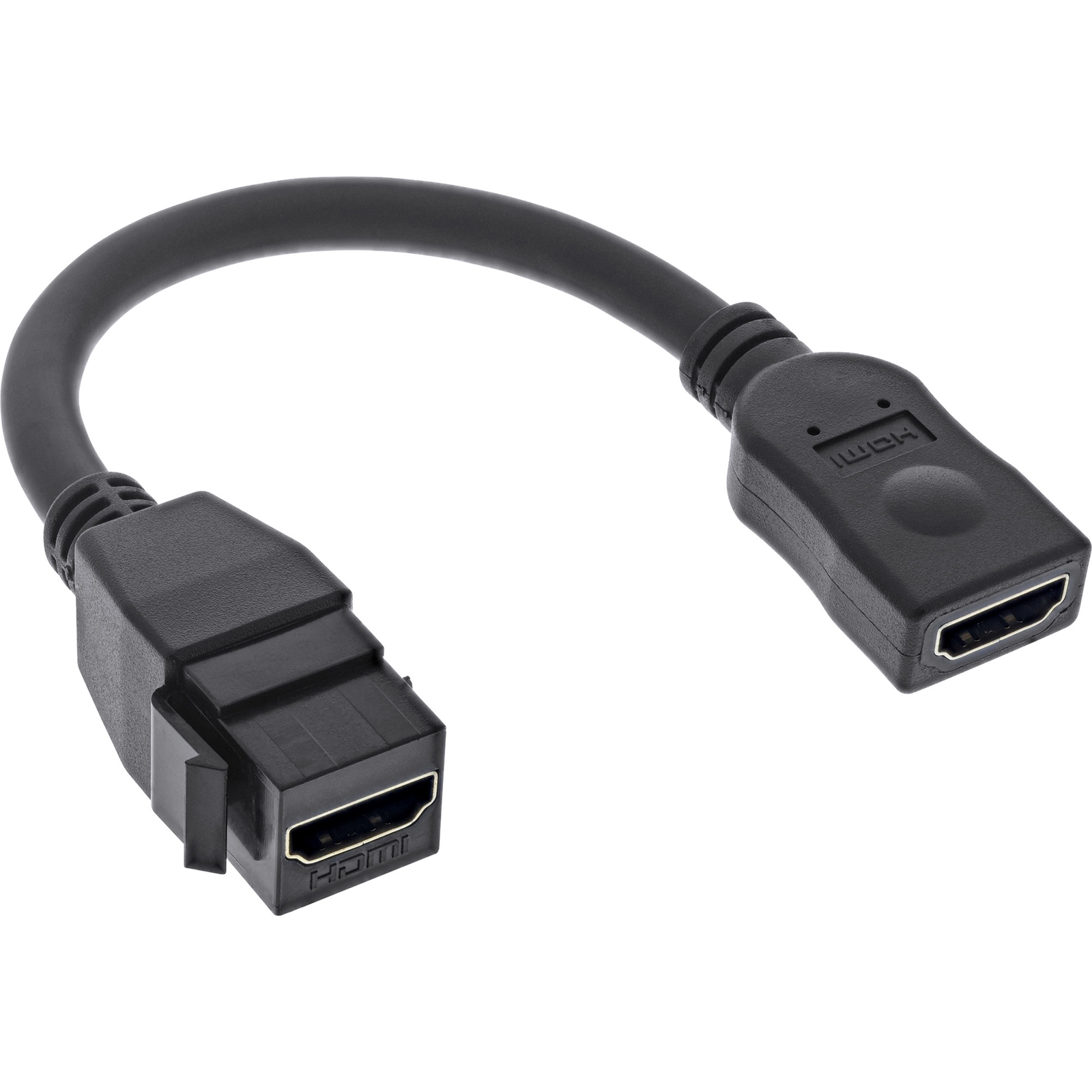 InLine HDMI Keystone Adapter Cable 4K-60Hz HDMI A Female-female Black 0.2m