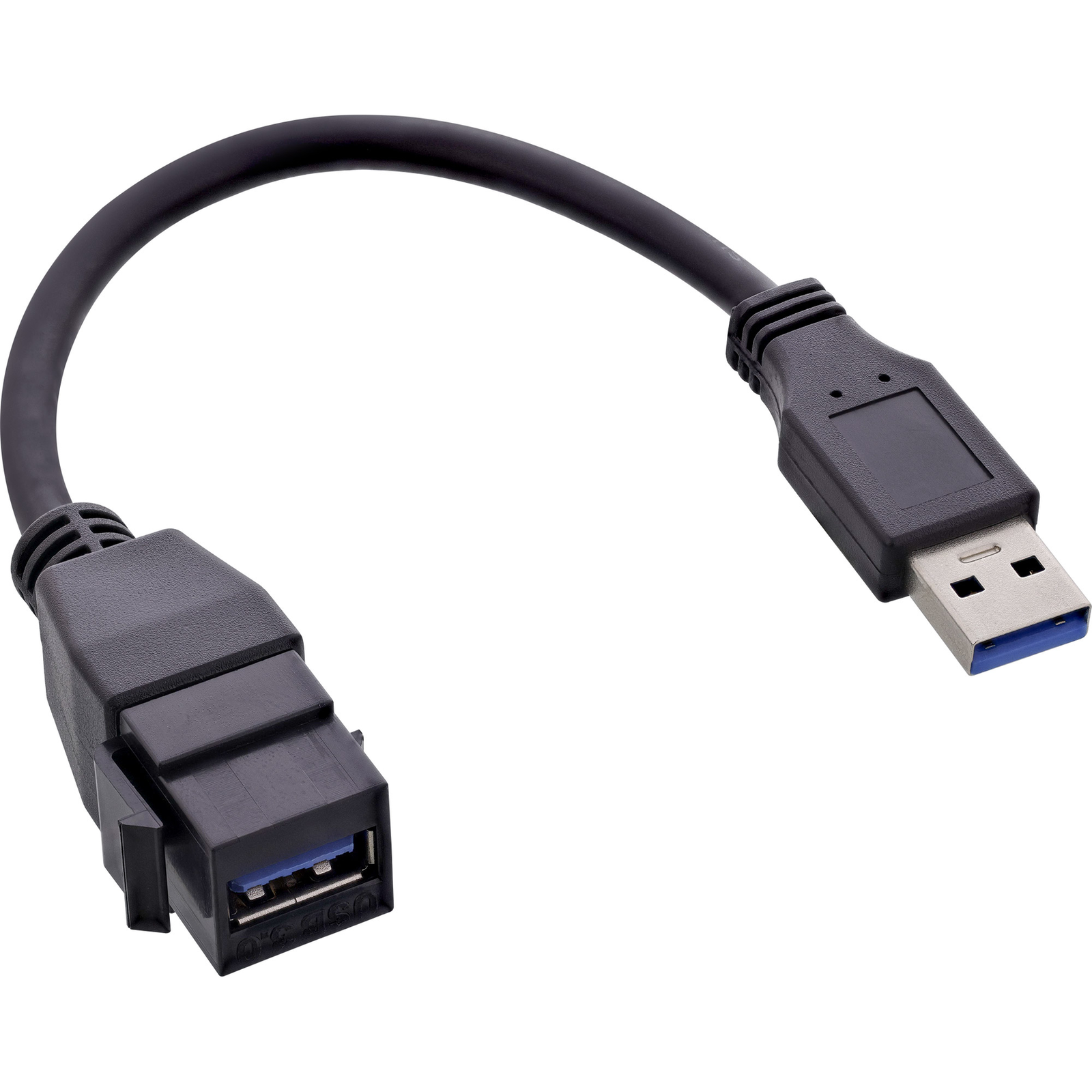 InLine USB 3.2 Gen1 Adapter Cable USB A Male Keystone Female 0.2m