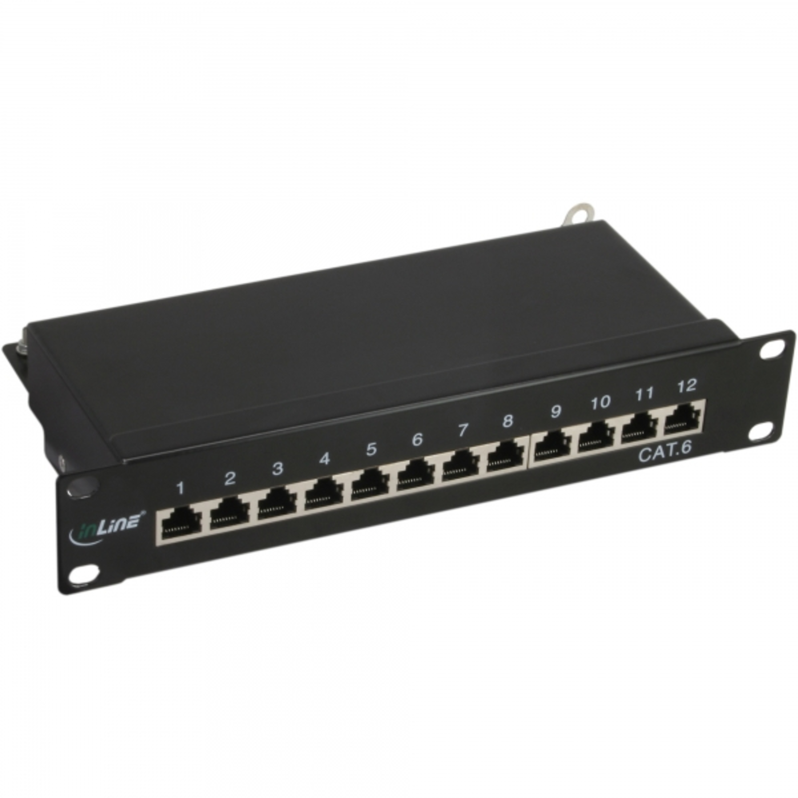 InLine Patch Panel Rack Mountable RJ-45 X 12 Black RAL 9005 1U 25.4 Cm (10inch)