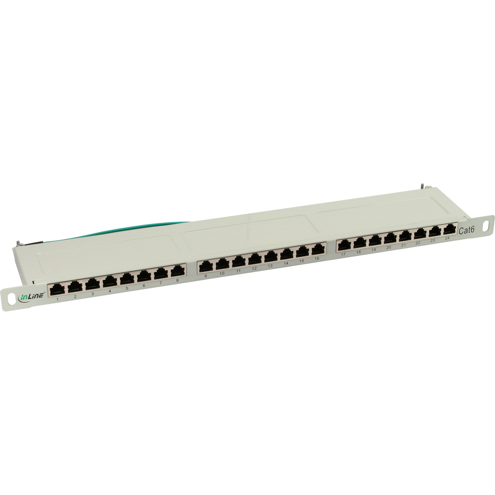 InLine Patch Panel RJ-45 X 24 Light Grey RAL 7035