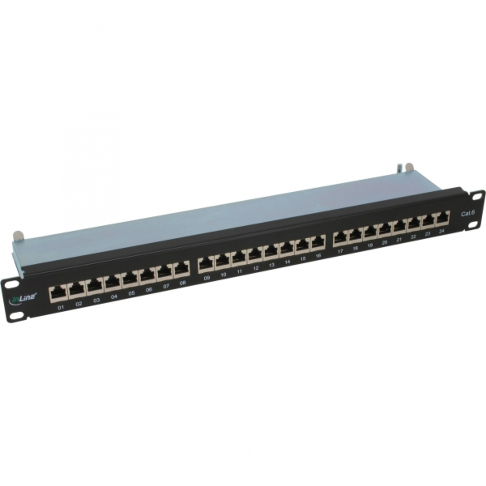 InLine Patch Panel CAT 6 RJ-45 X 24 Black 1U 48.3 Cm (19inch)