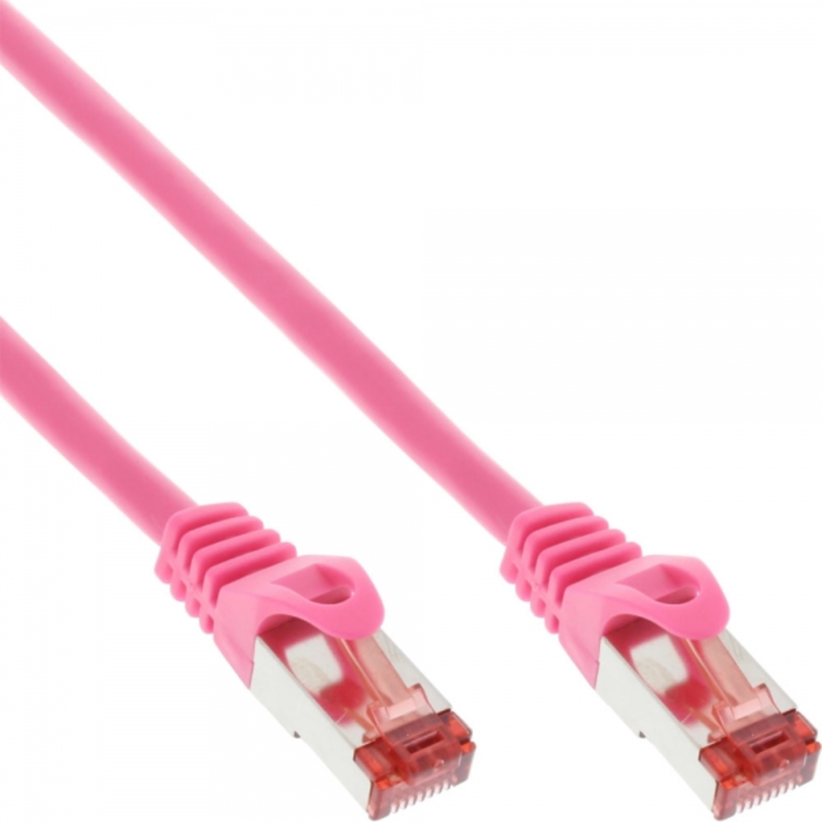 InLine Patch Cable S-FTP PiMf Cat.6 250MHz PVC Copper Pink 1m