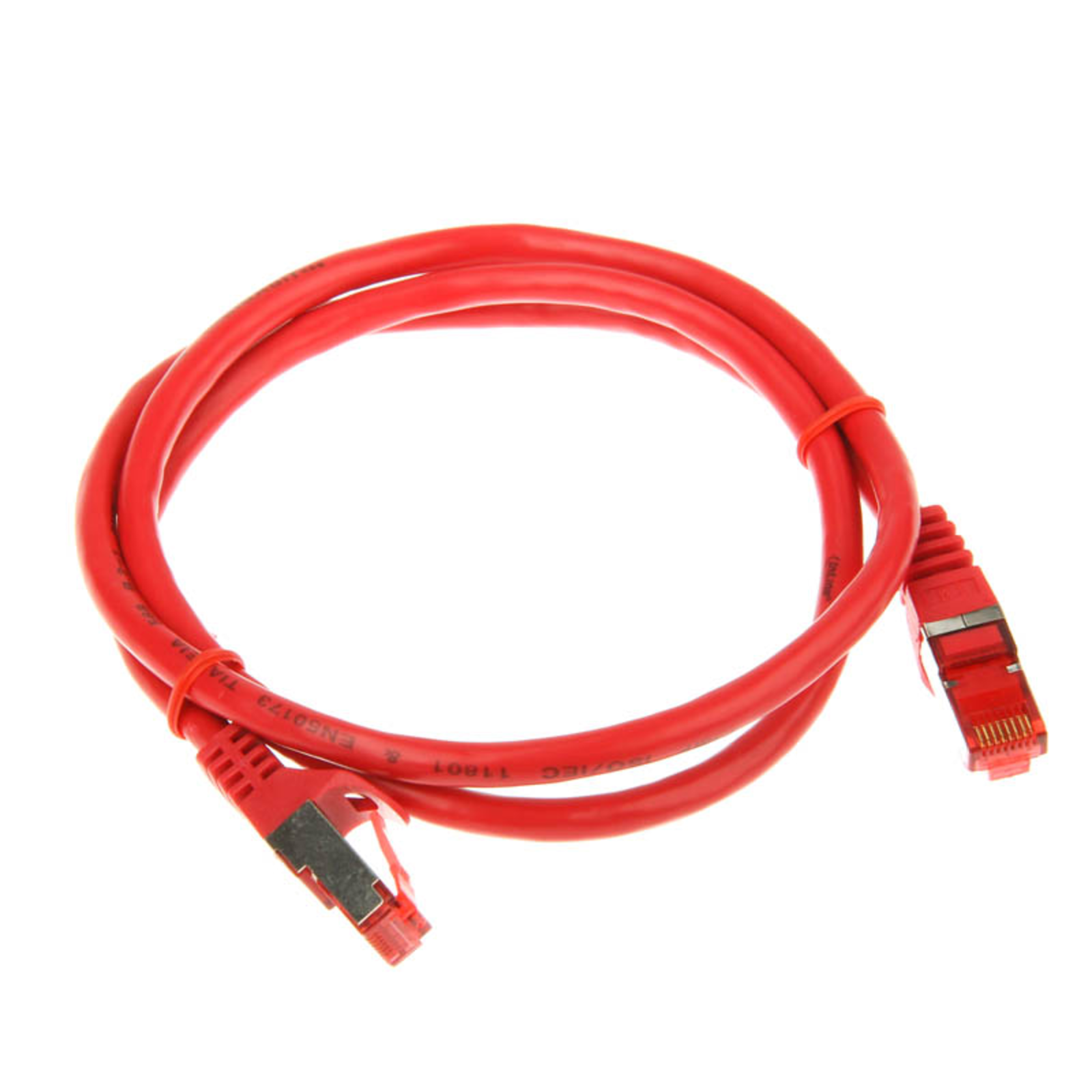 InLine Patch Cable Cat.6 S/FTP (PiMf) 250MHz Red 1m