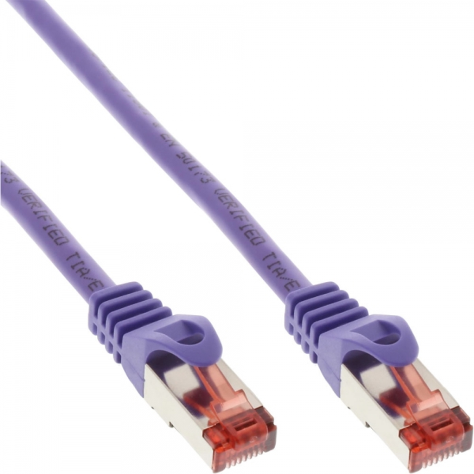 InLine Patch Cable S-FTP PiMf Cat.6 250MHz PVC Copper Violet 0.25m