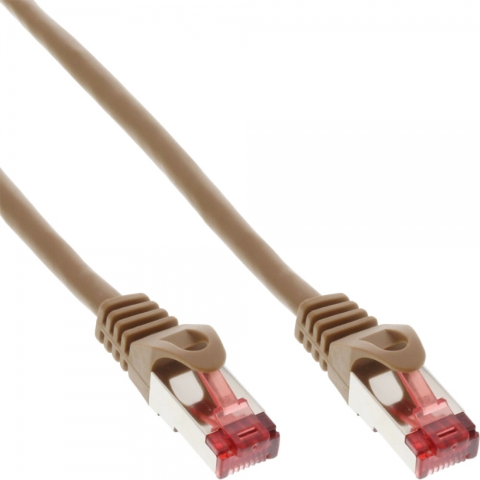 InLine Patch Cable S-FTP PiMf Cat.6 250MHz PVC Copper Brown 25m