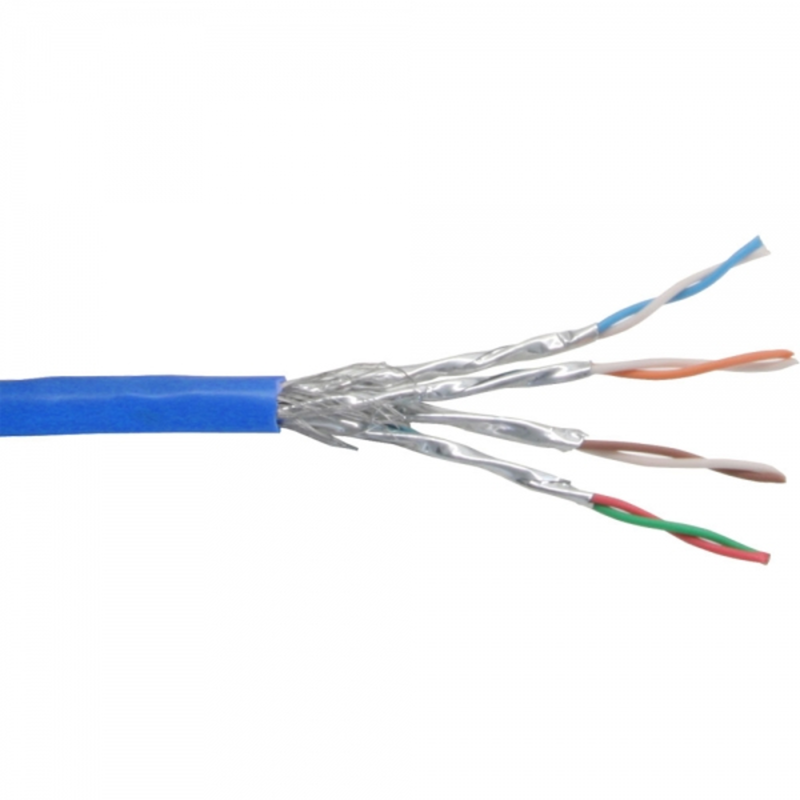 InLine Patch Cable Cat.6 S-FTP PiMf Blue AWG27 PVC CU 100m