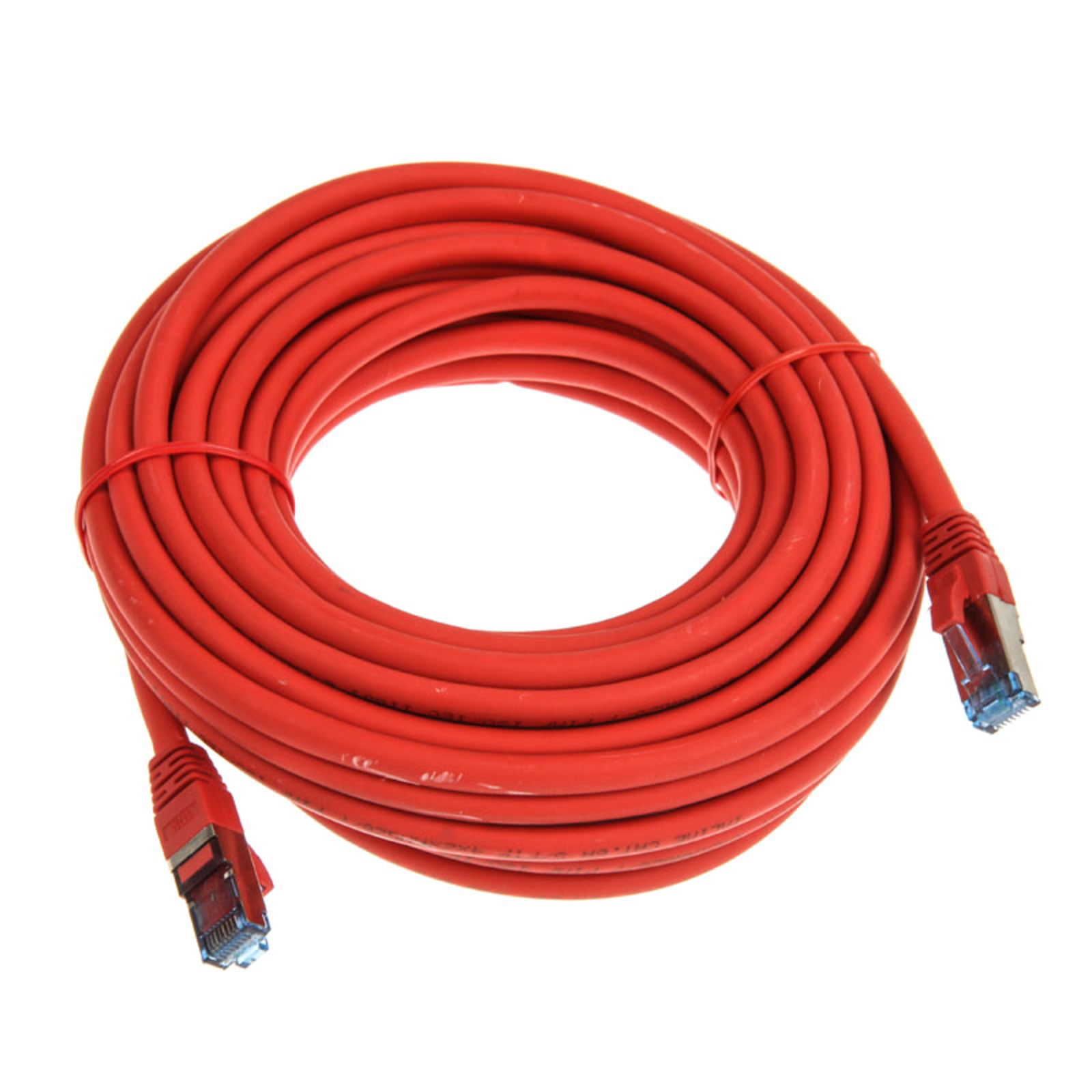 InLine Patch Cable S-FTP PiMf Cat.6A Halogen-free Red 10m
