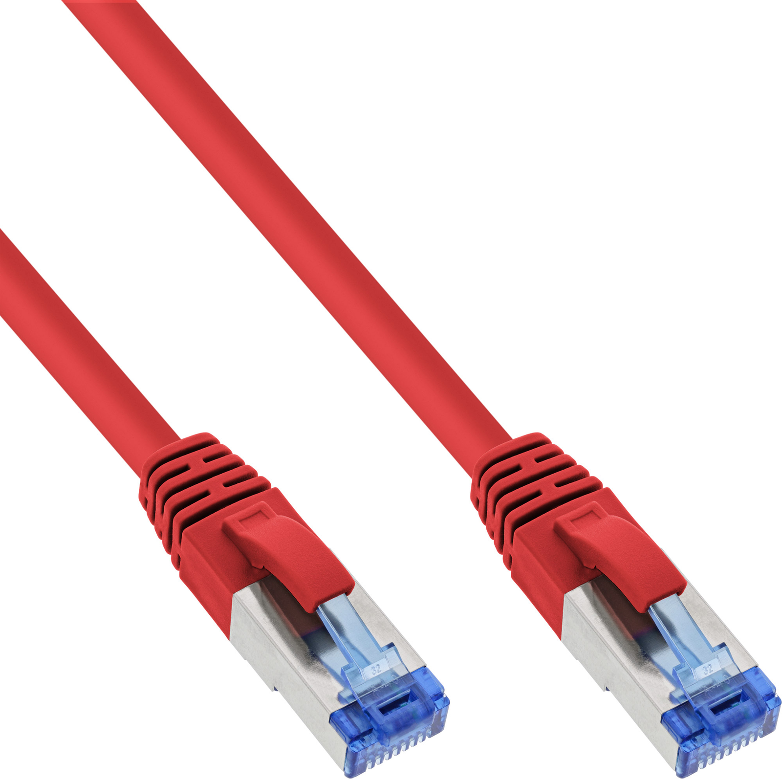 InLine Patch Cable Cat.6A S/FTP (PiMf) 500MHz Red 3m
