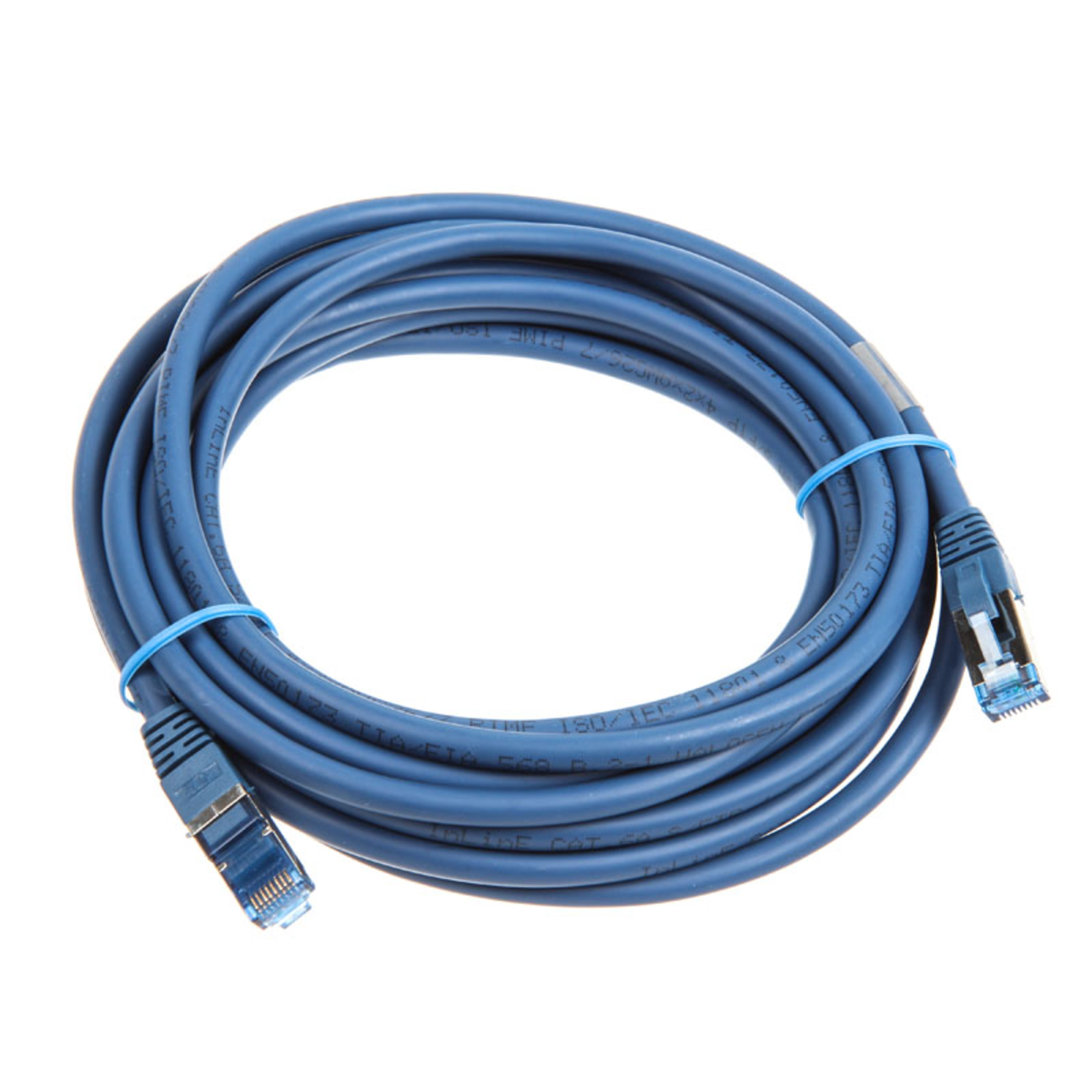 InLine Patch Cable S-FTP PiMf Cat.6A Halogen-free Blue 5m