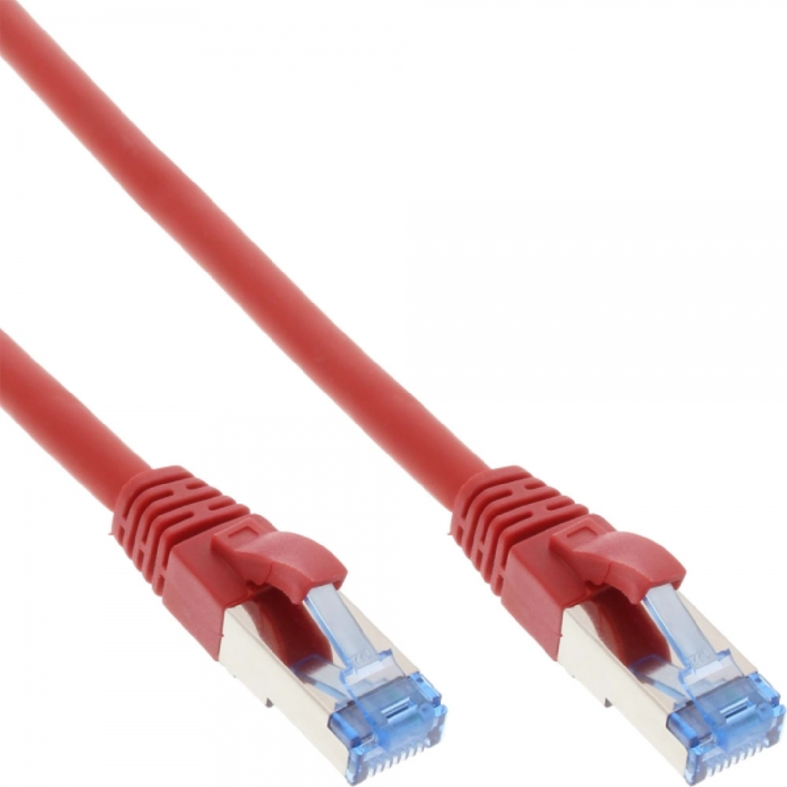 InLine Patch Cable S-FTP PiMf Cat.6A Halogen-free Red 5m