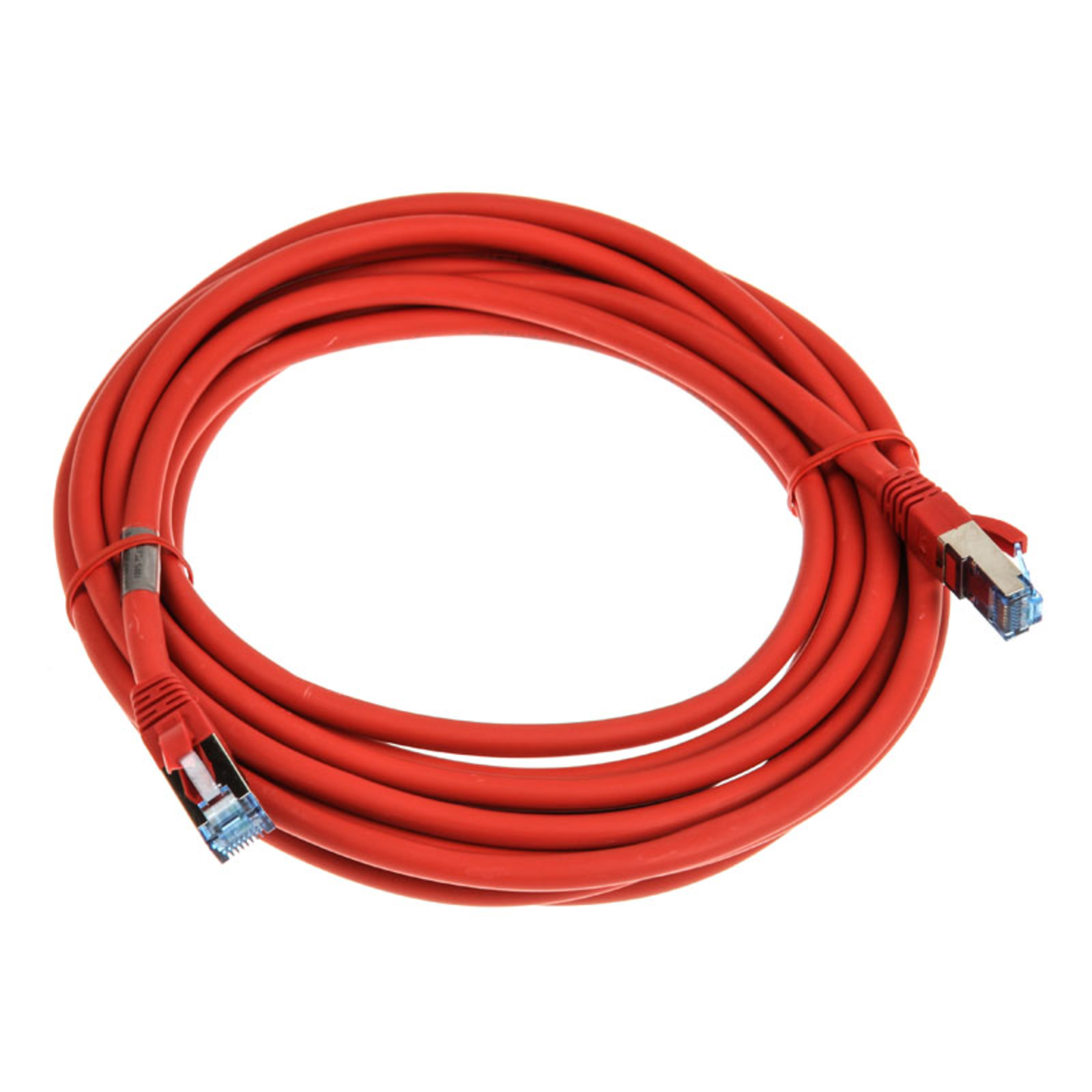 InLine Patch Cable S-FTP PiMf Cat.6A Halogen-free Red 5m