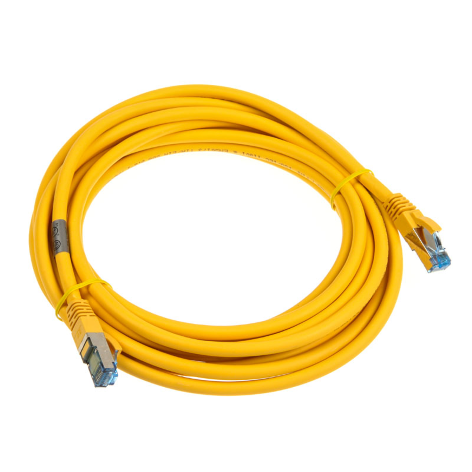 InLine Patch Cable S-FTP PiMf Cat.6A Halogen-free Yellow 5m