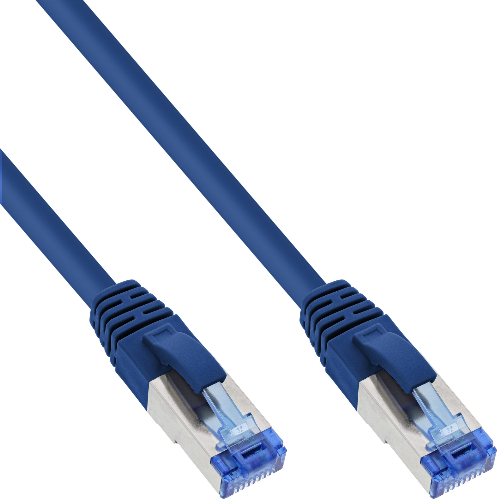 InLine Patch Cable S/FTP PiMf Cat.6A Blue 1m