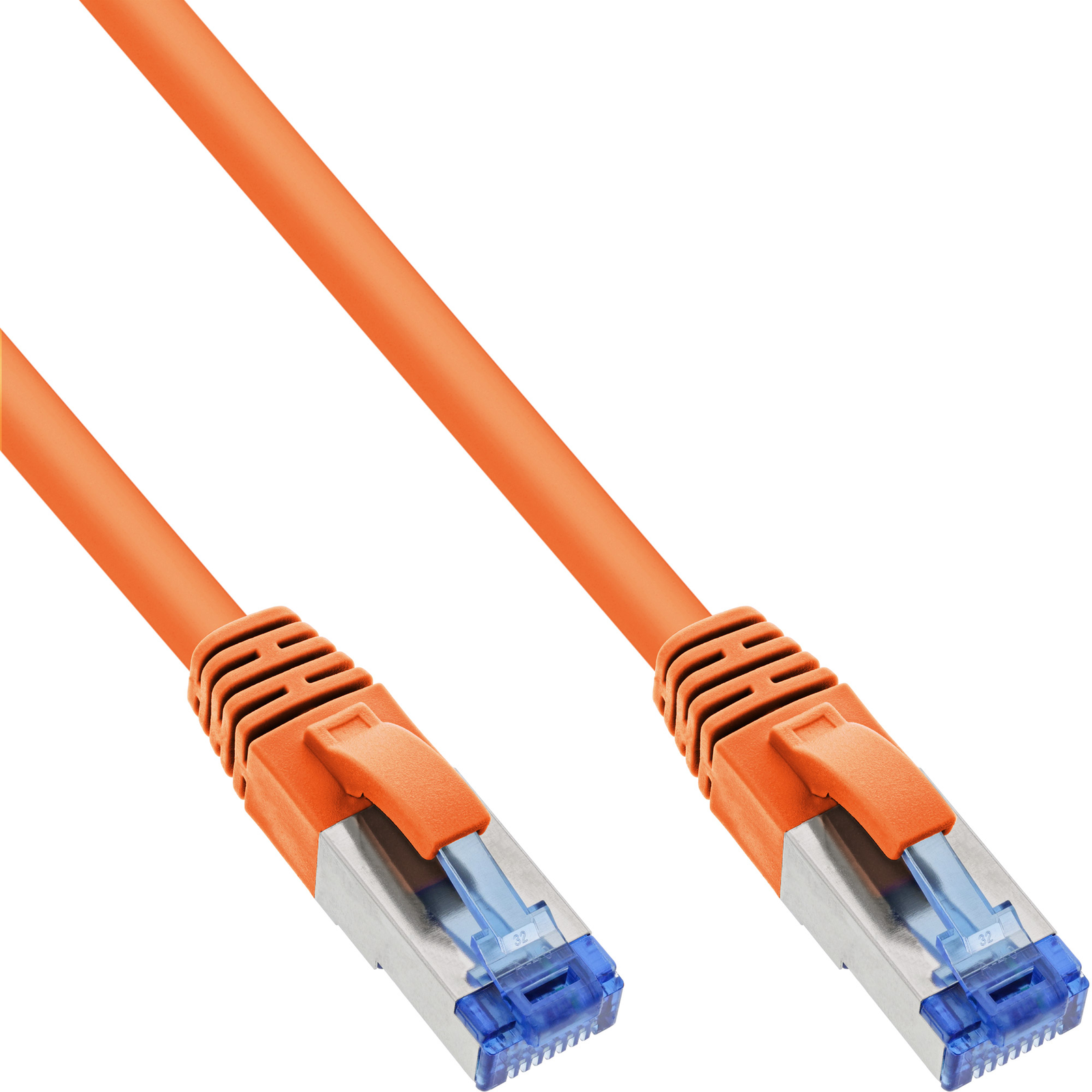 InLine Patch Cable S-FTP PiMf Cat.6A Halogen-free orange 20m