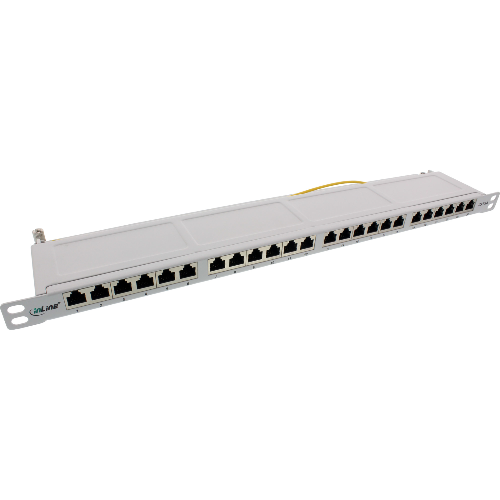 InLine Patch Panel RJ-45 X 24 Light Grey RAL 7035 0.5U 48.3 Cm (19inch)