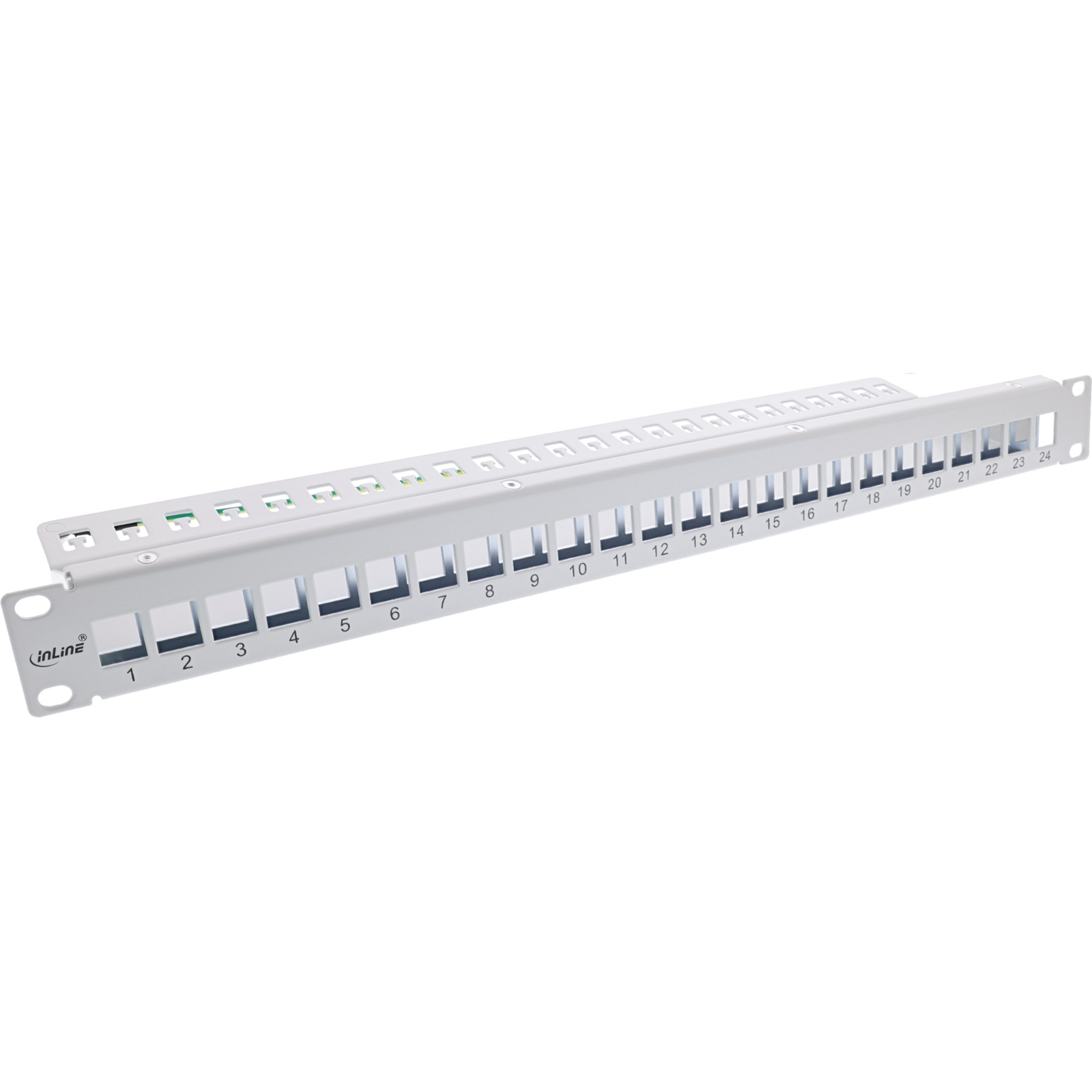 InLine Patch Panel 24-way Keystone Snap-In Blank Panel Patch Panel 48.26 Cm 19inch 1U