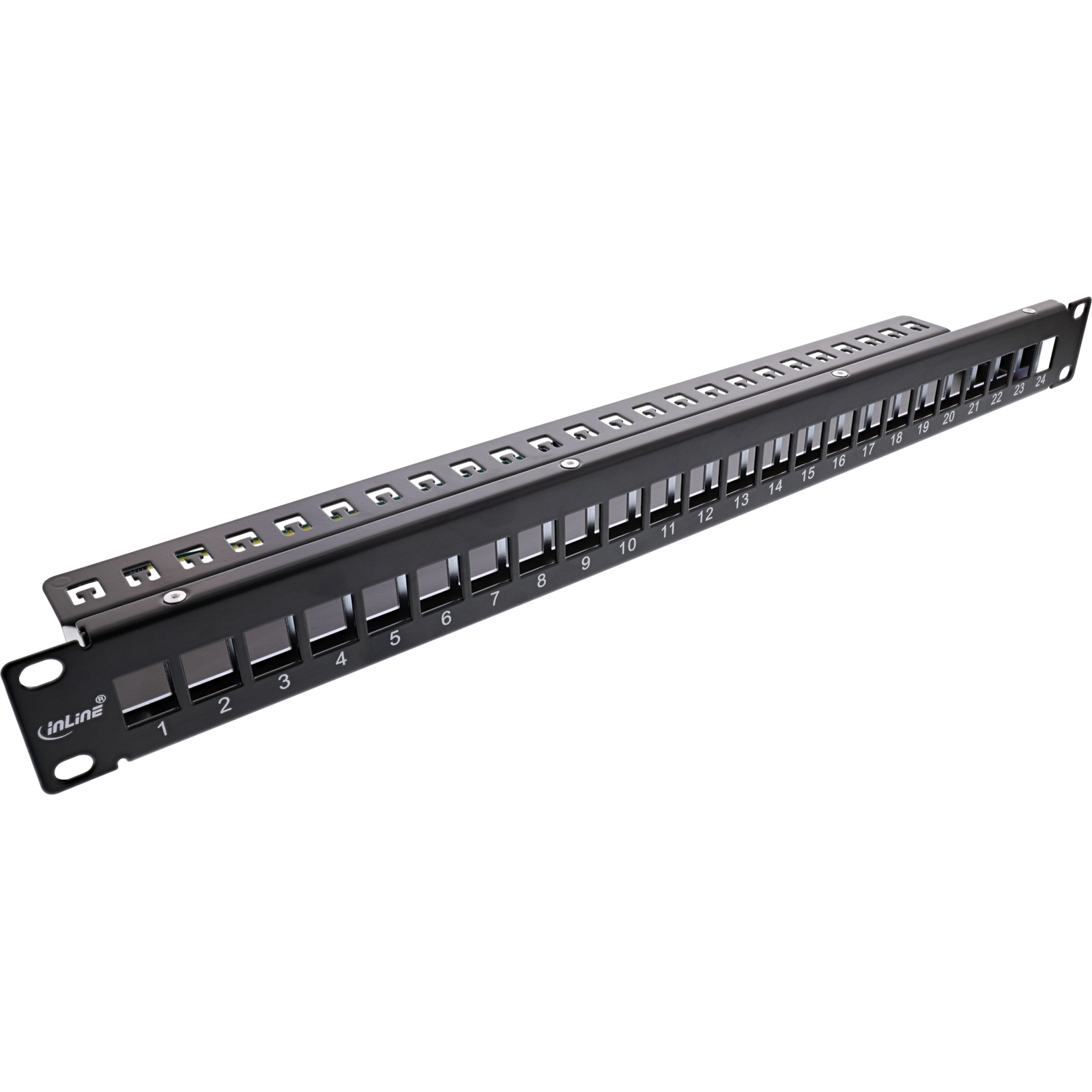 InLine Patch Panel 24-way Keystone Snap-In Blank Panel Patch Panel 48.26 Cm 19inch 1U