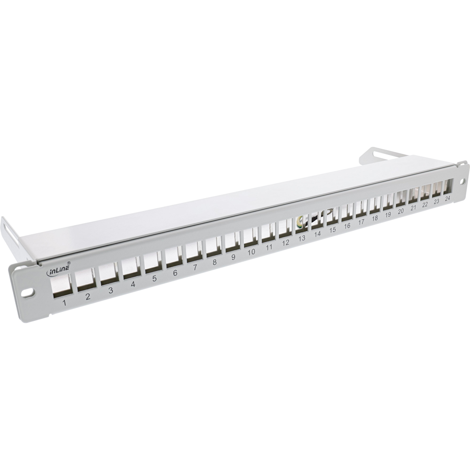 InLine Patch Panel 24-way Keystone Snap-In Blank Panel Patch Panel 48.26 Cm 19inch 1U