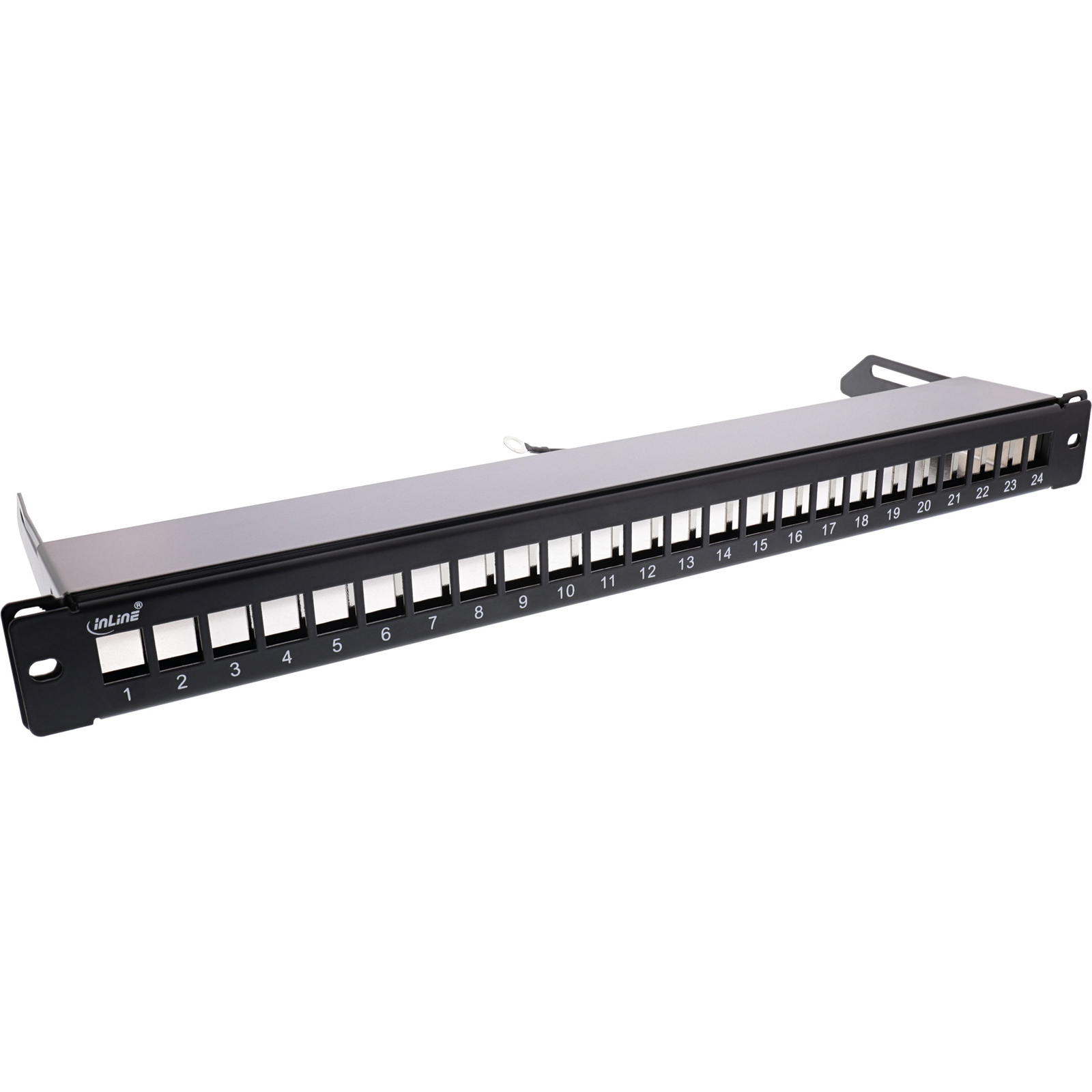 InLine Patch Panel 24-way Keystone Snap-In Blank Panel Patch Panel 48.26 Cm 19inch 1U