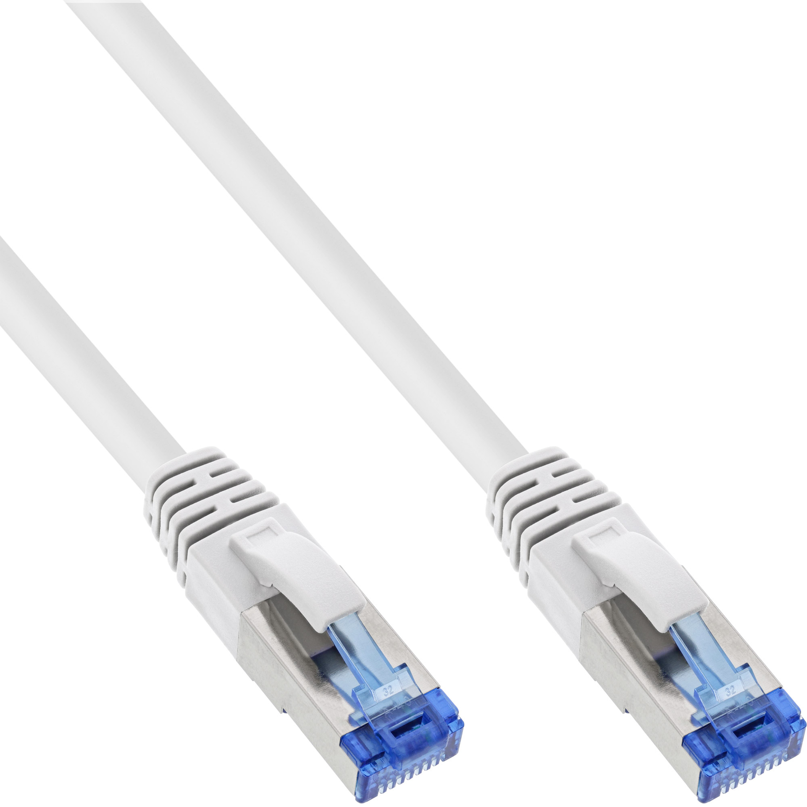 InLine Patch Cable S-FTP PiMf Cat.6A Halogen-free White 0.3m