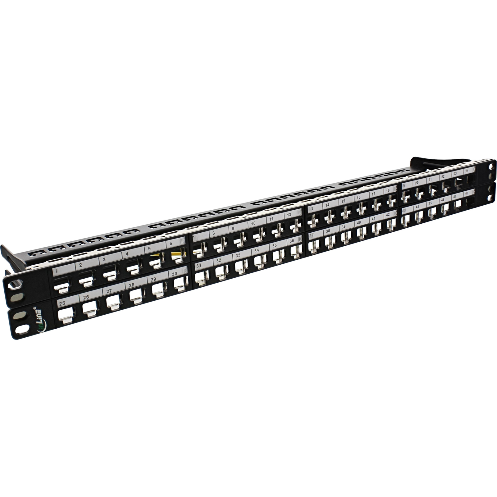 InLine 76848C Patch Panel (Blanking Plate) Rack Mountable Black 1U 48.3 Cm (19inch)