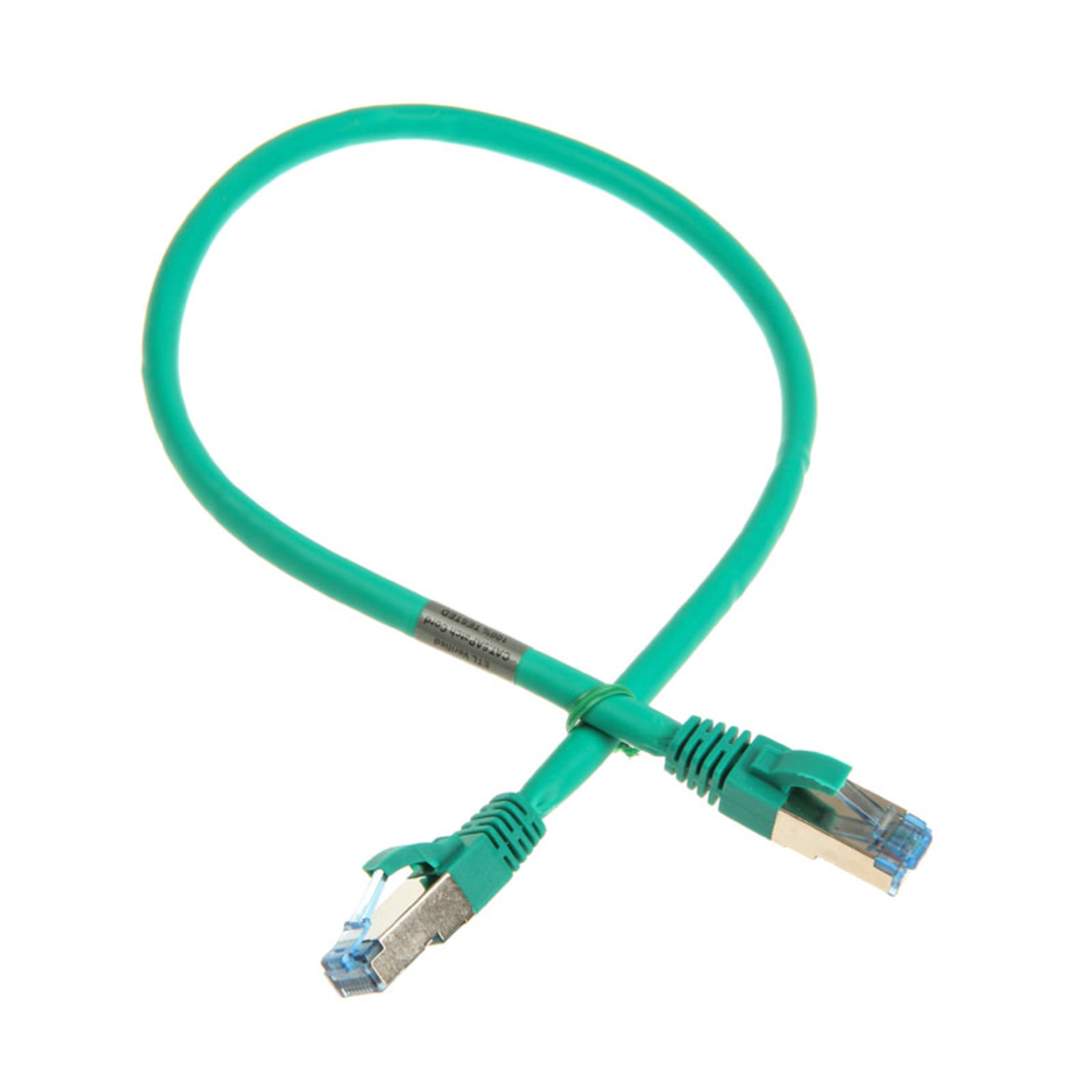 InLine Patch Cable S-FTP PiMf Cat.6A Halogen-free Green 0.5m