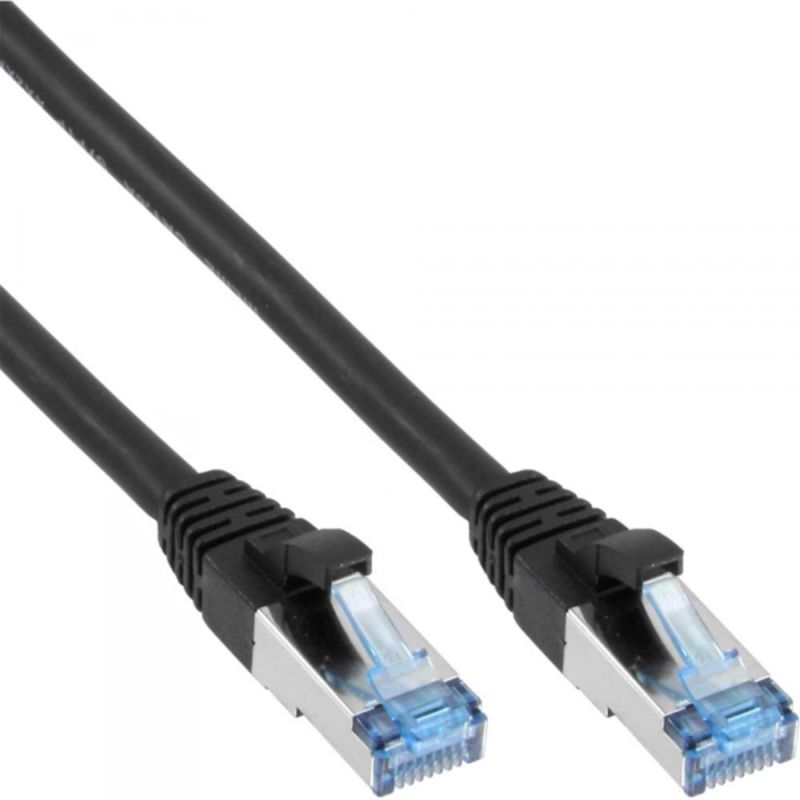 InLine Patch Cable Cat.6A S/FTP (PiMf) 500MHz Black 0.5m