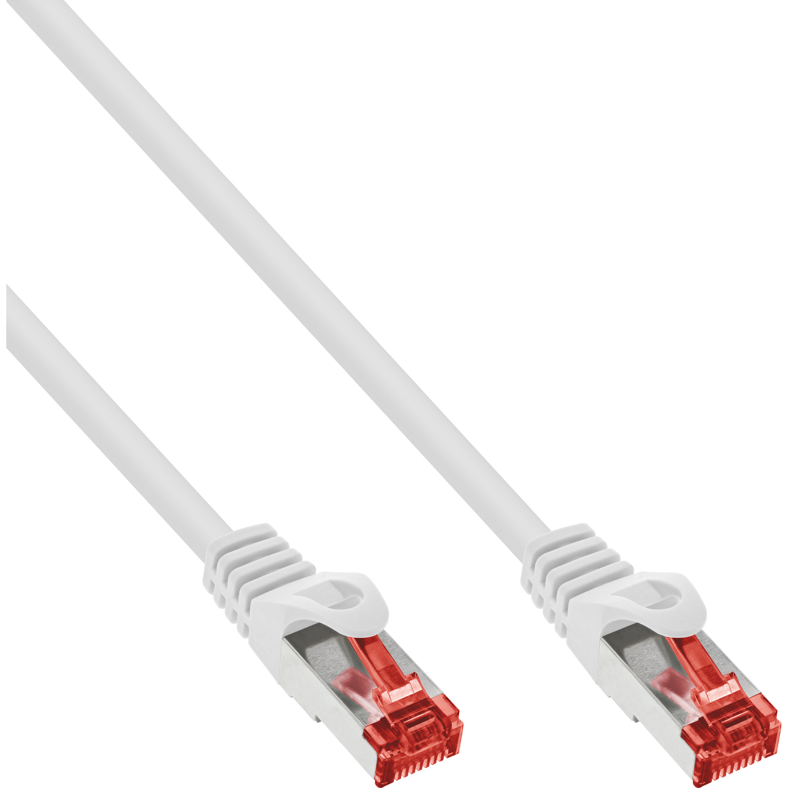 InLine Patch Cable S-FTP PiMf Cat.6 Halogen-free Copper White 10m