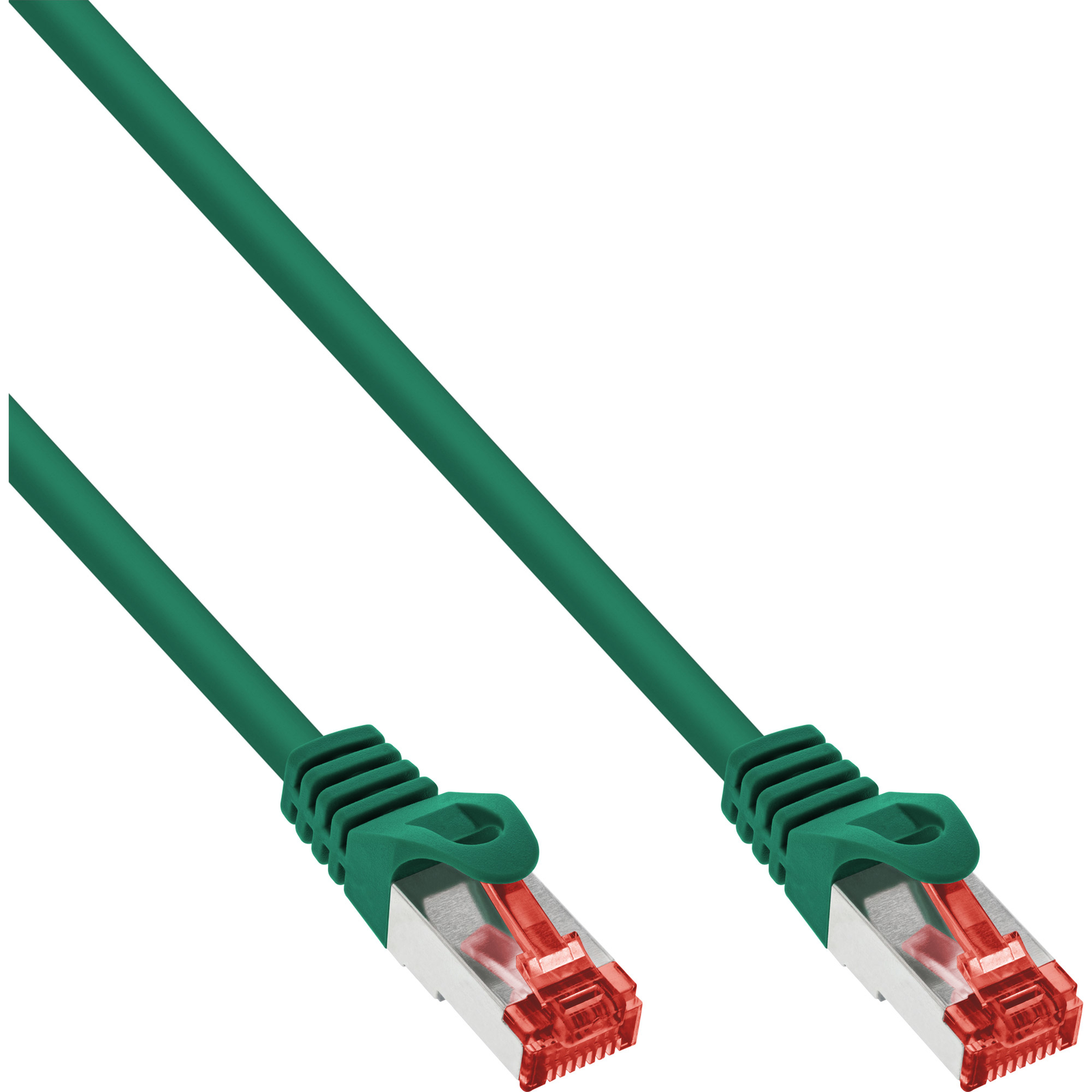 InLine Patch Cable S-FTP PiMf Cat.6 Halogen-free Copper Green 2m