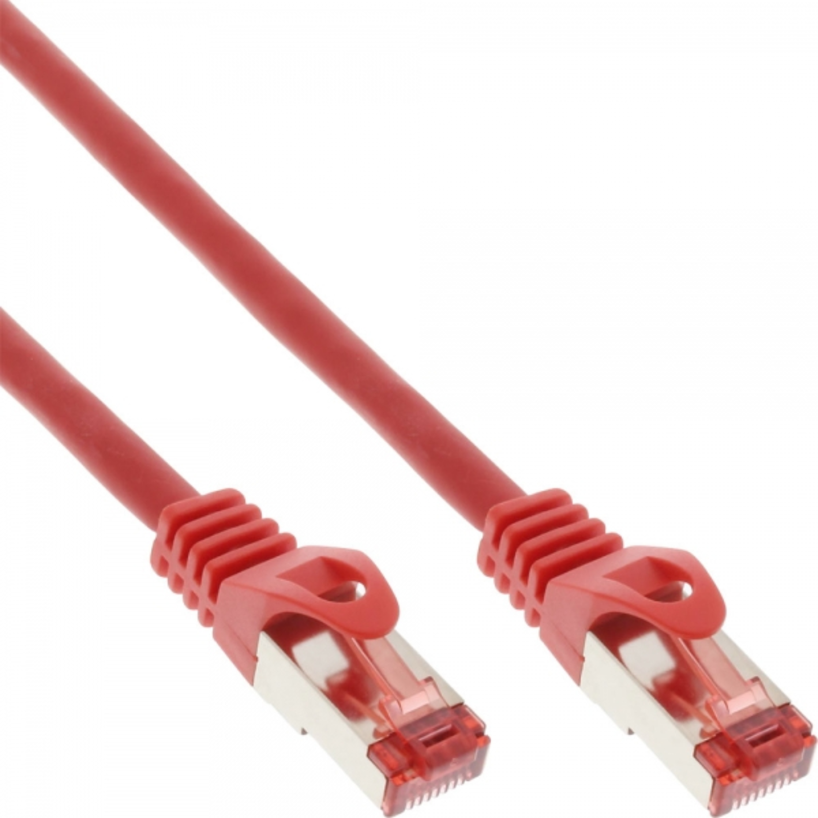 InLine Patch Cable S-FTP PiMf Cat.6 Halogen-free Copper Red 2m