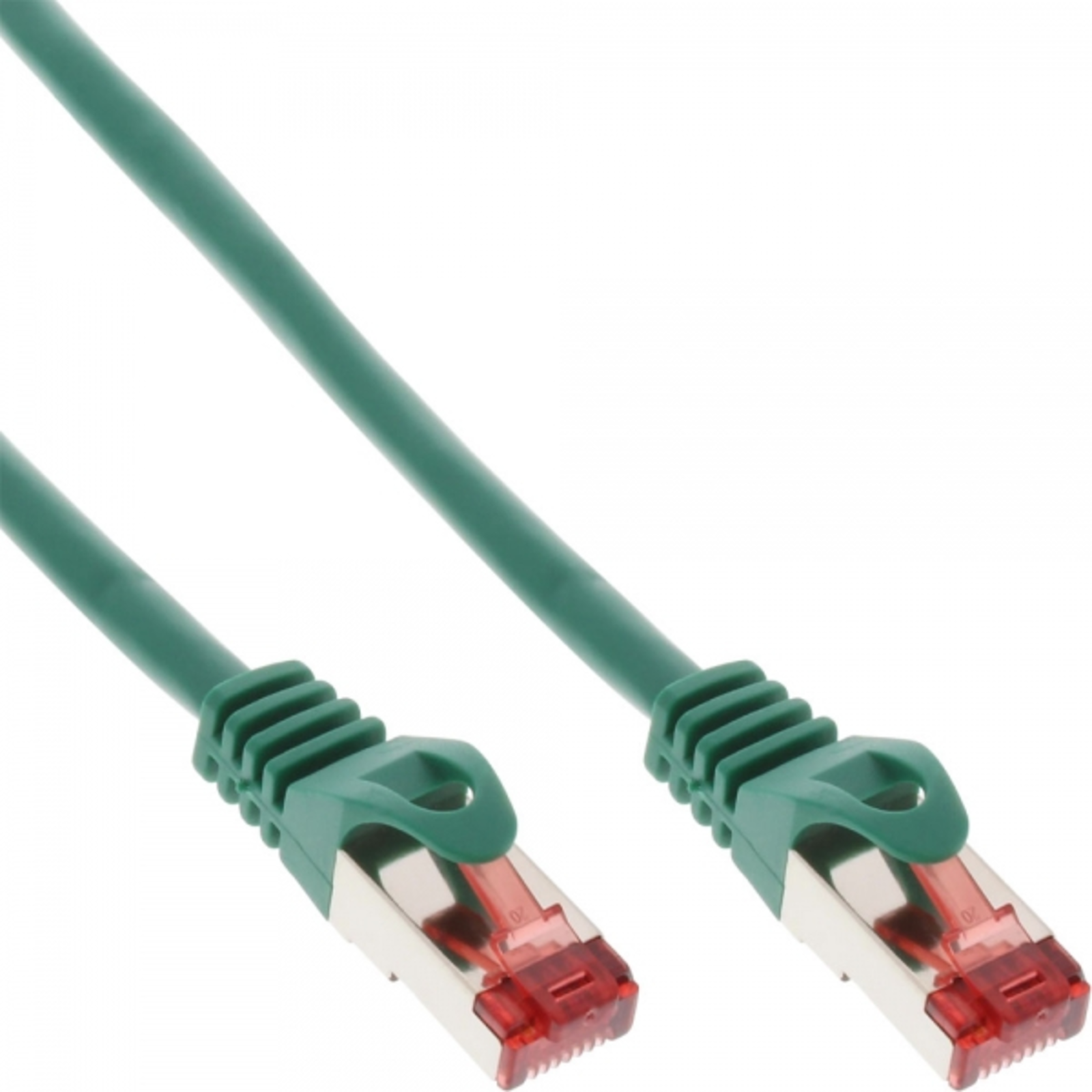 InLine Patch Cable S-FTP PiMf Cat.6 Halogen-free Copper Green 7.5m