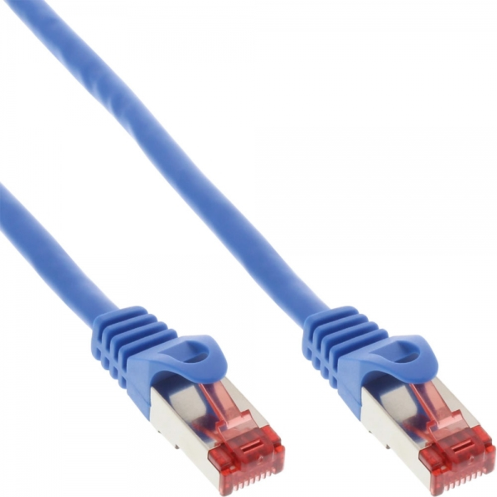 InLine Patch Cable S-FTP PiMf Cat.6 Halogen-free Copper Blue 0.5m