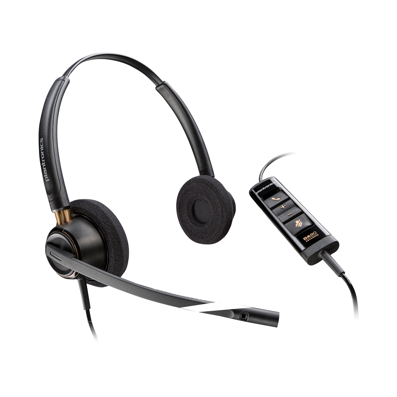 Poly EncorePro 525 USB-C Stereo Headset Wired Call Music 55 G Headphones Black