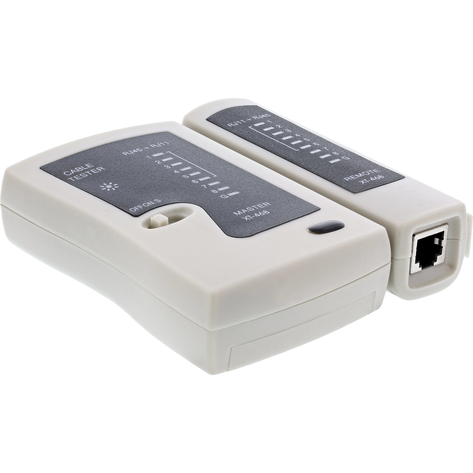 InLine Tester for RJ45 Cables with 9 LEDs