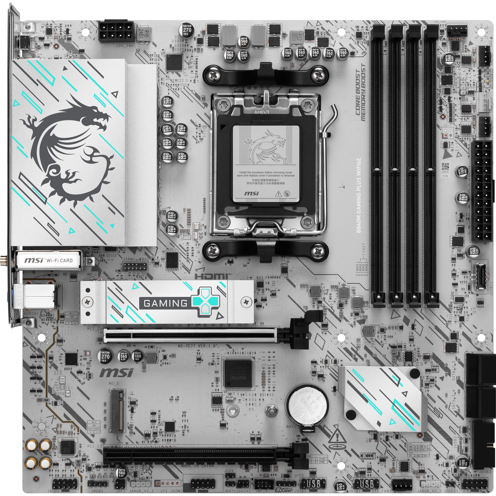 MSI B840M GAMING PLUS WIFI6E Motherboard MATX