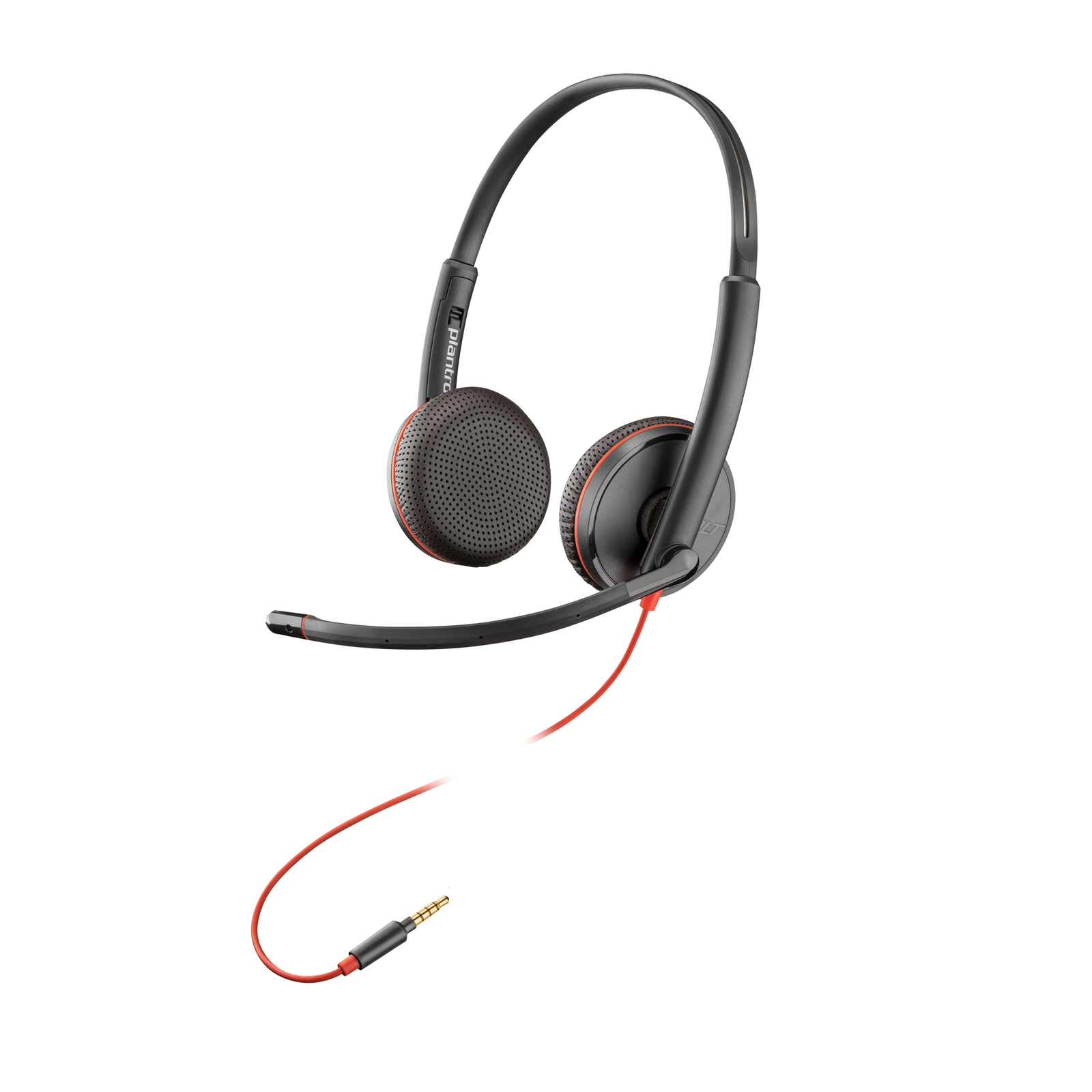 HPI Poly Blackwire C3225 Blackwire 3200 Series Headset On-Ear Wired 3.5mm Plug Black Skype Certified