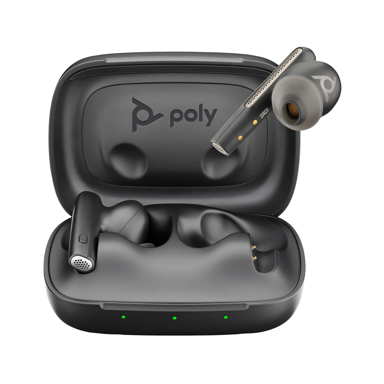 Poly Voyager Free 60 UC Carbon Black Earbuds +BT700 USB-C Adapter +Basic Charging Case Wireless