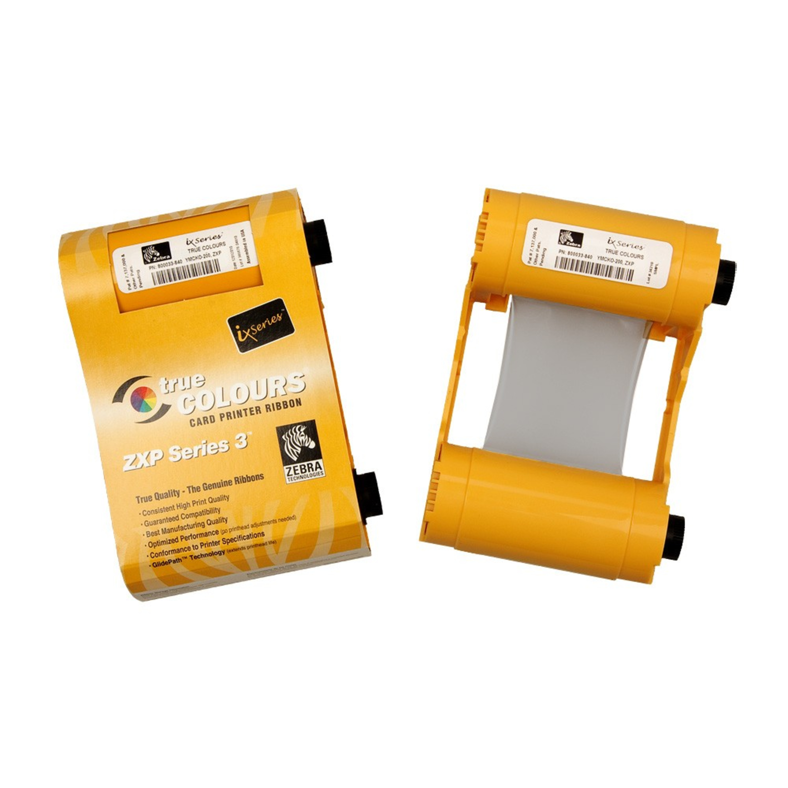 Zebra YMCKOK YMCKO Ribbon Cartridge with Cleaning Roller (800033-348)