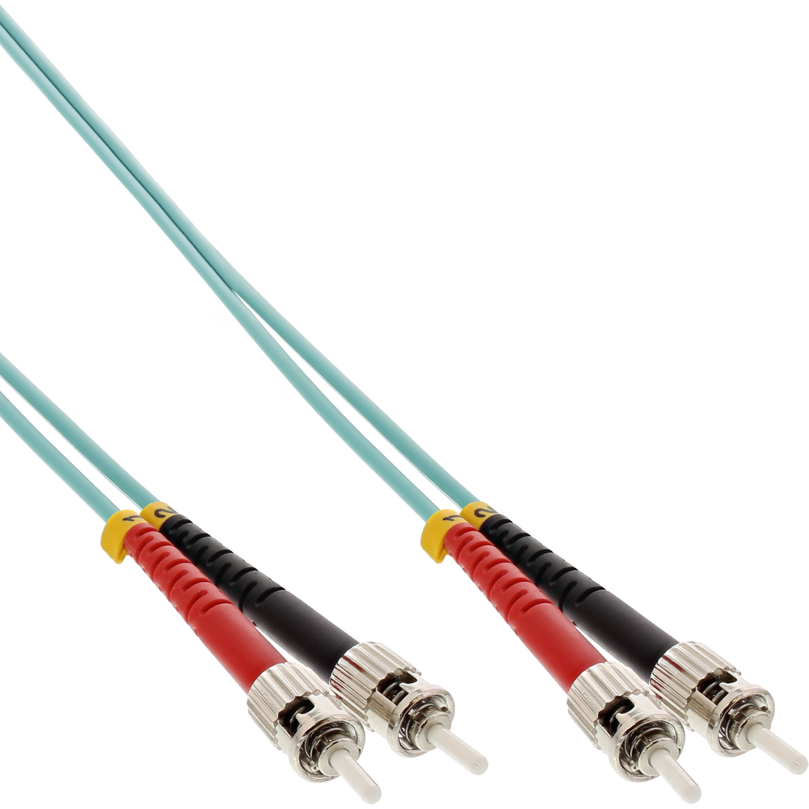 InLine Fiber Optic Duplex Cable ST-ST 50-125 OM3 1m