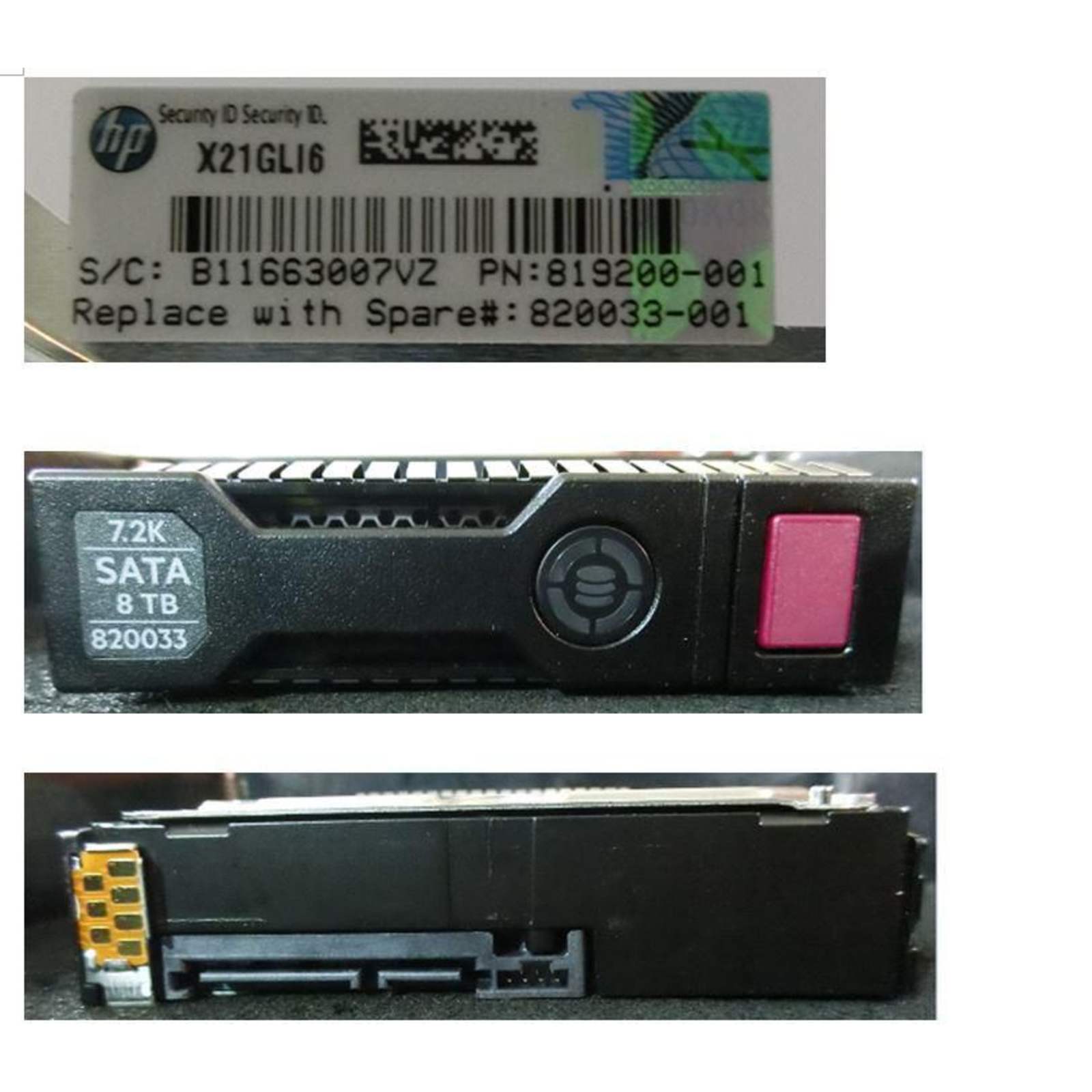 HPE SPS-DRV HD 8TB 6G 7.2K 3.5 SATA MDL SC