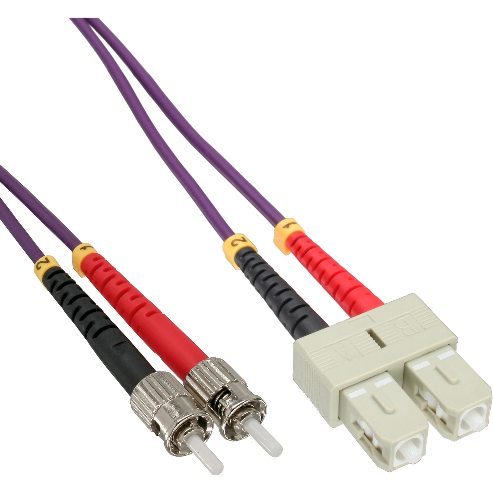 InLine Fiber Optic Duplex Cable SC-ST 50-125 OM4 7.5m