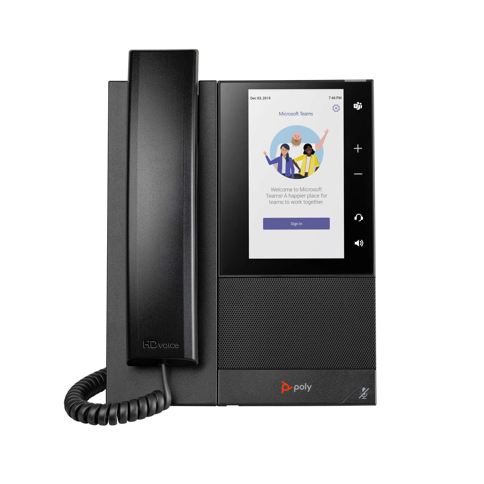 Poly CCX 505 Business Media Phone for Teams And PoE-capable IP Phone Black Cable