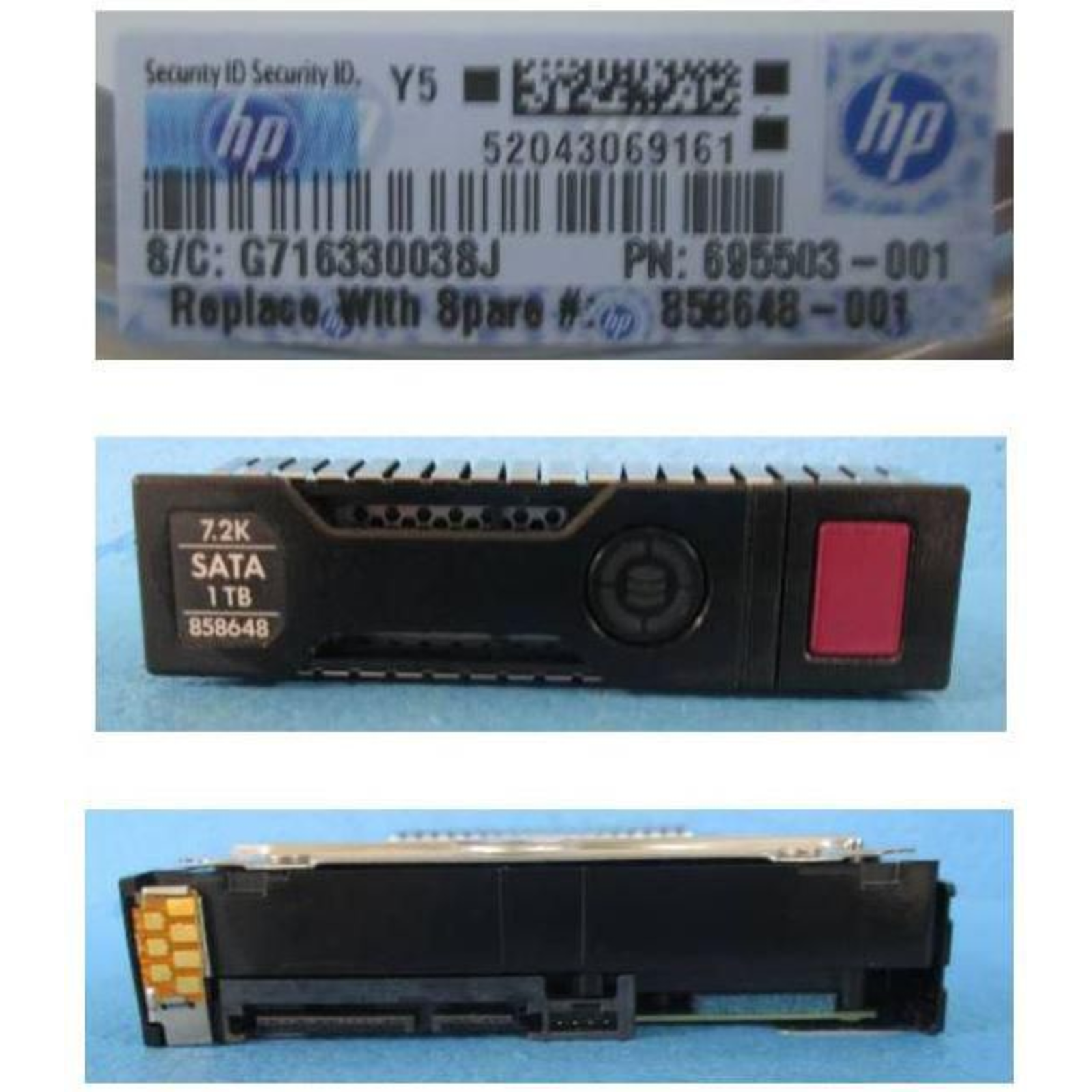 HPE SPS-DRV HDD 1TB 6G 7.2K LFF SATA MDL SC