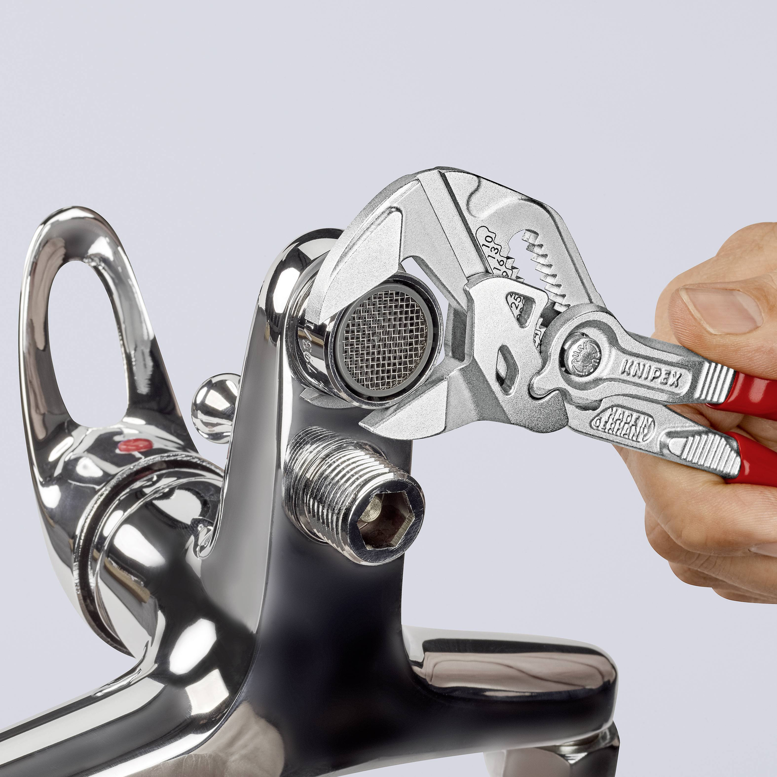 KNIPEX 86 03 180 Plug Connection Pliers 1.2 Cm 3.5 Cm Chrome Vanadium Steel Plastic Red