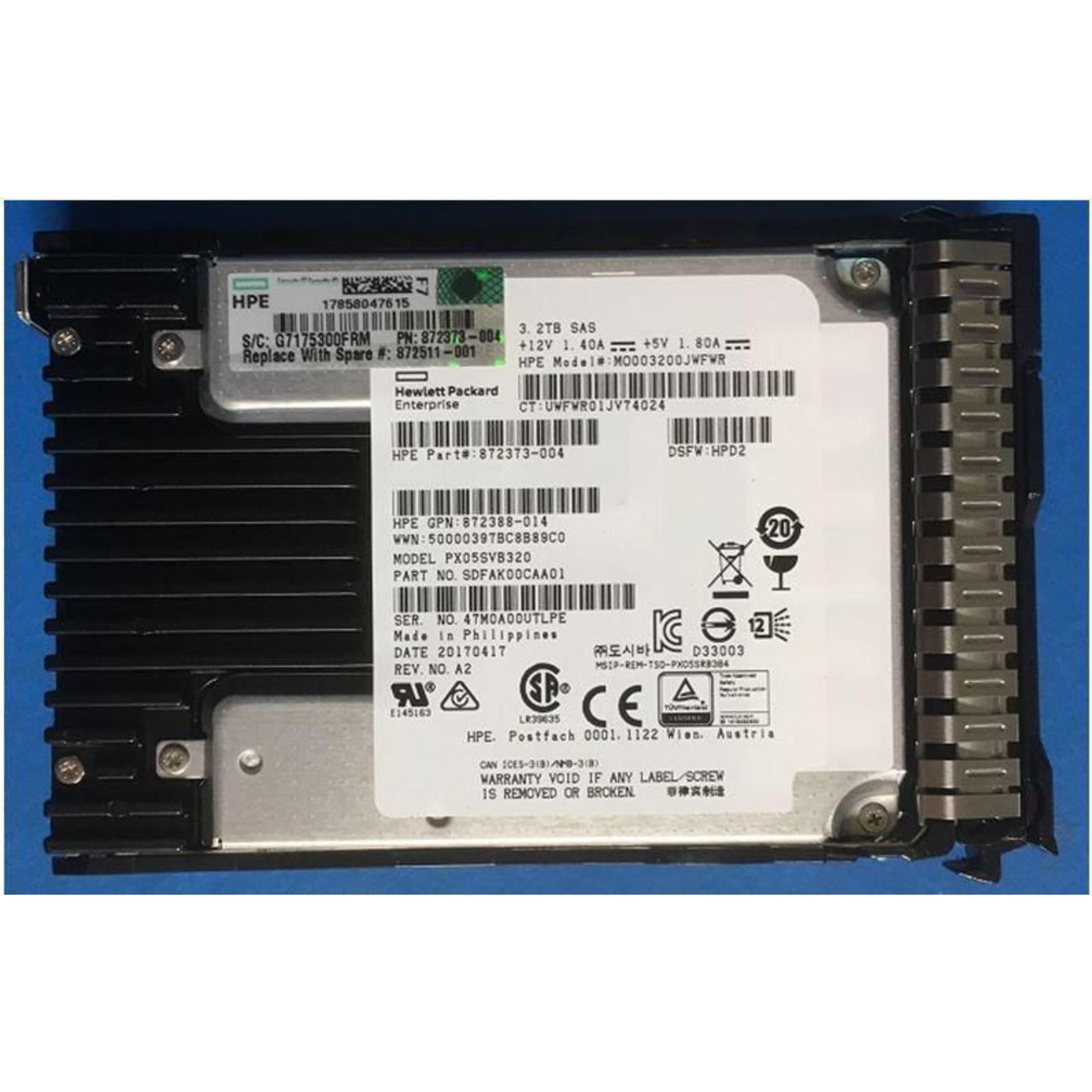 HPE 3.2TB SAS 12G Mixed Use SFF SSD