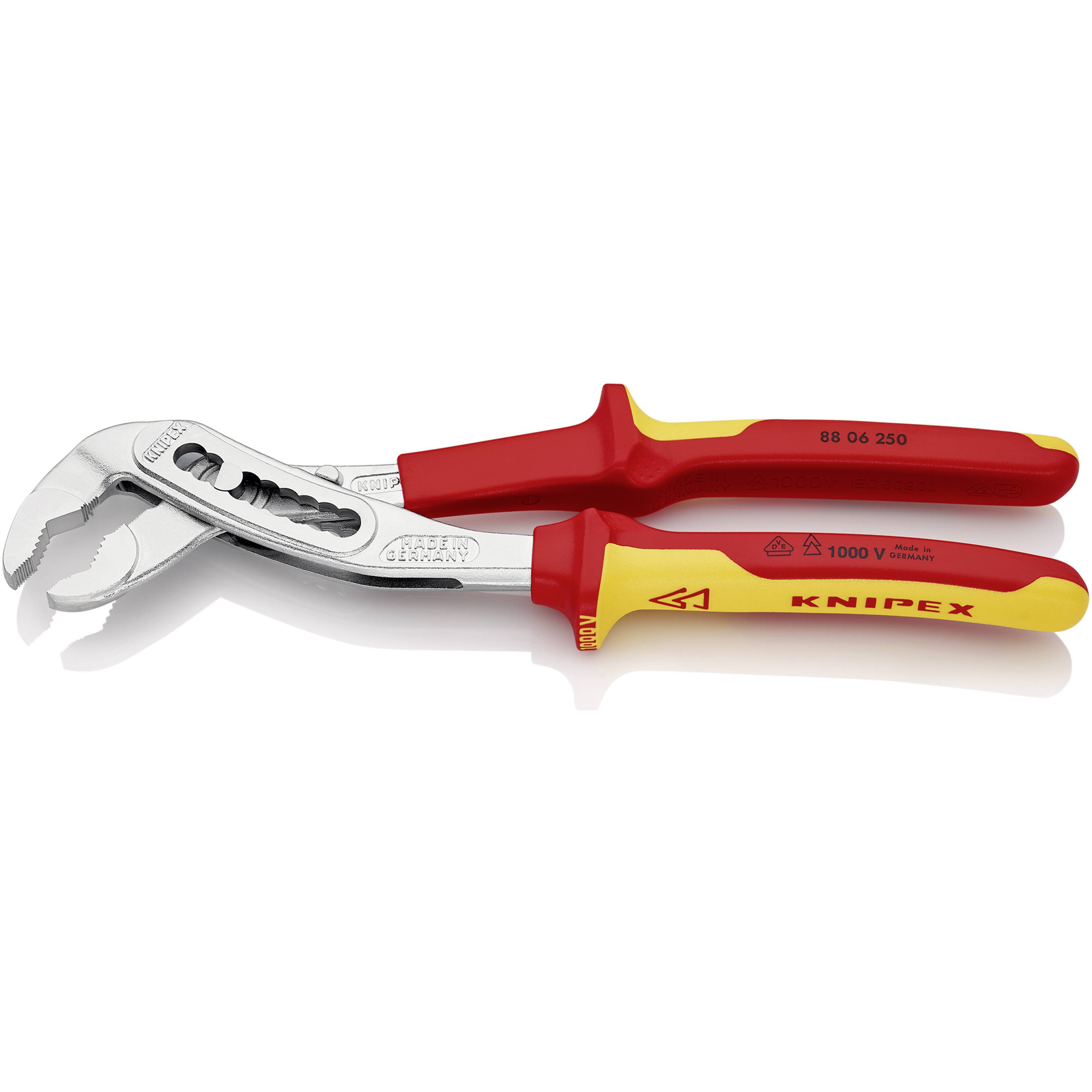 KNIPEX Alligator Tongue And Groove Pliers Chrome Red/Yellow 25 Cm 374 G